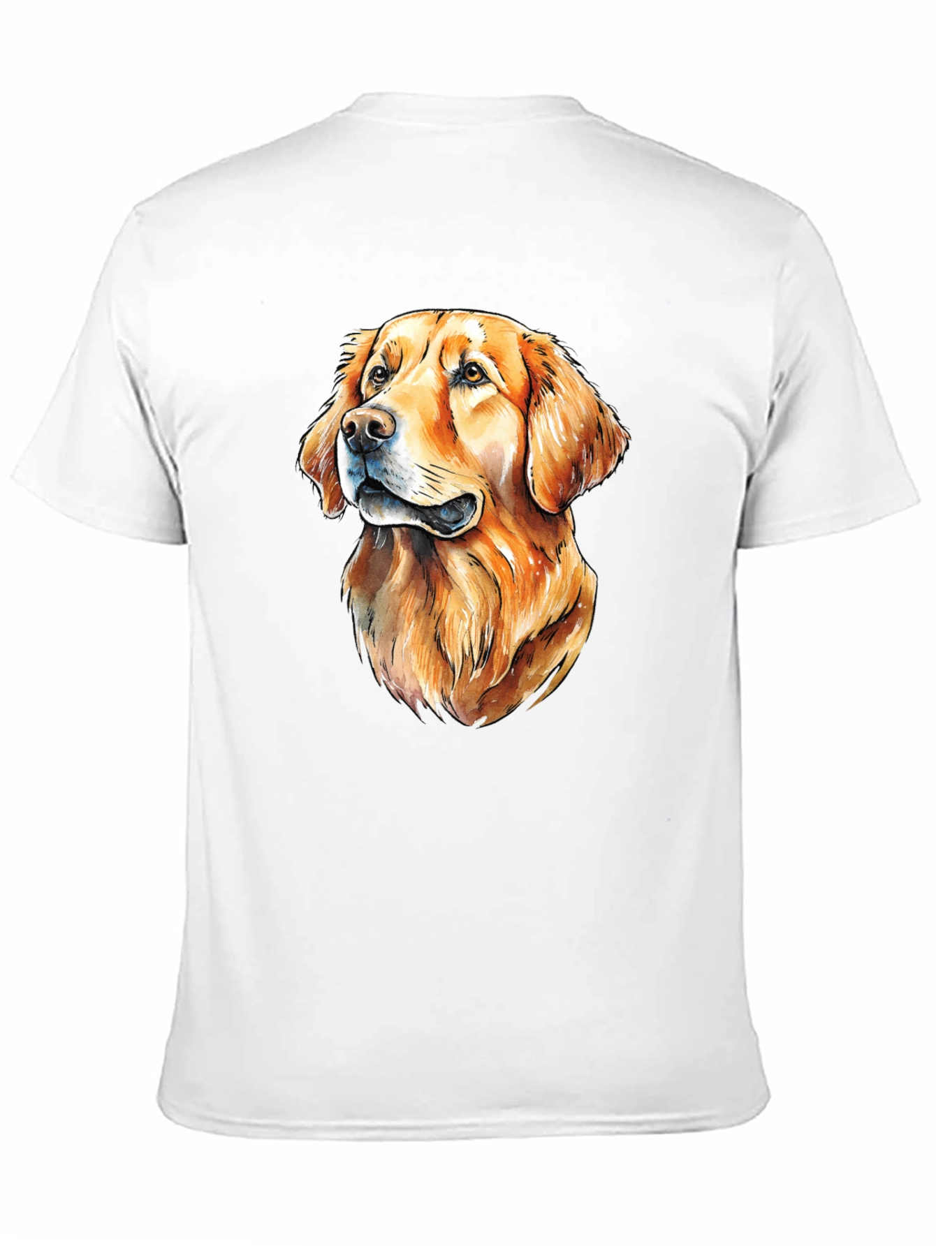 Golden Retriever Dog Graphic Tee - Black T-Shirt