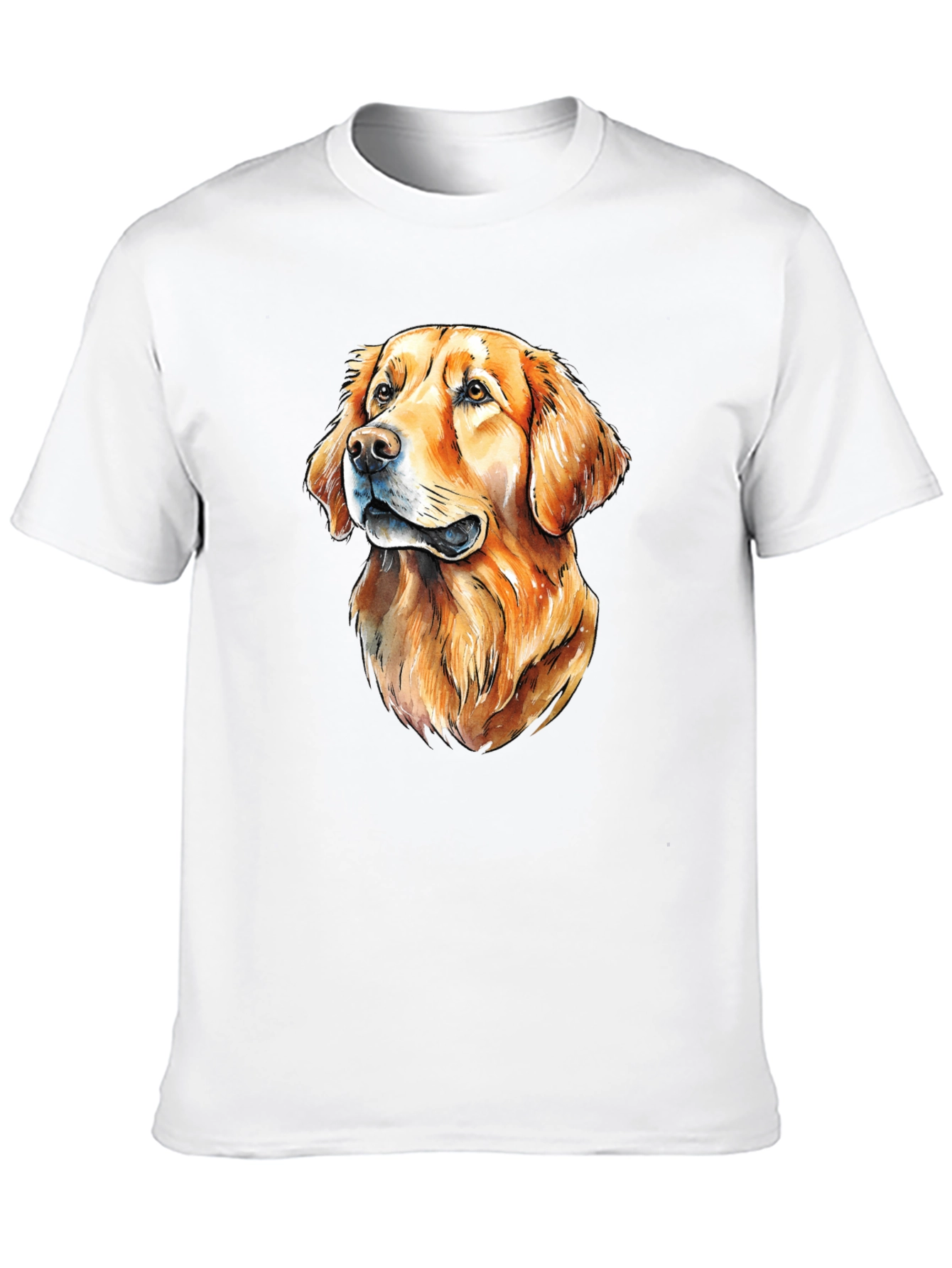 Golden Retriever Dog Graphic Tee - Black T-Shirt