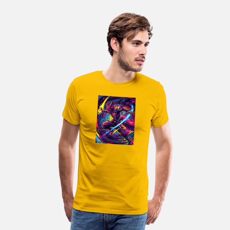 Abstract Anime: Neon Kitsune Warrior