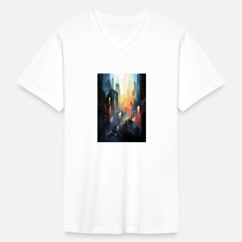 Abstract futuristic city. Contemporary art