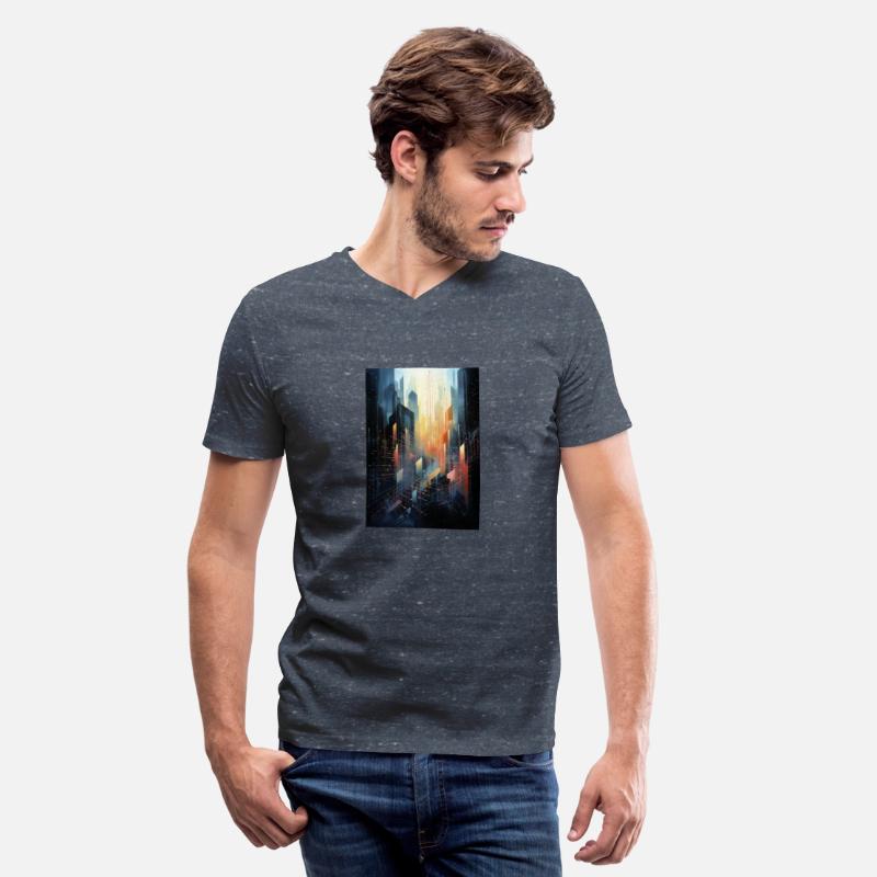 Abstract futuristic city. Contemporary art