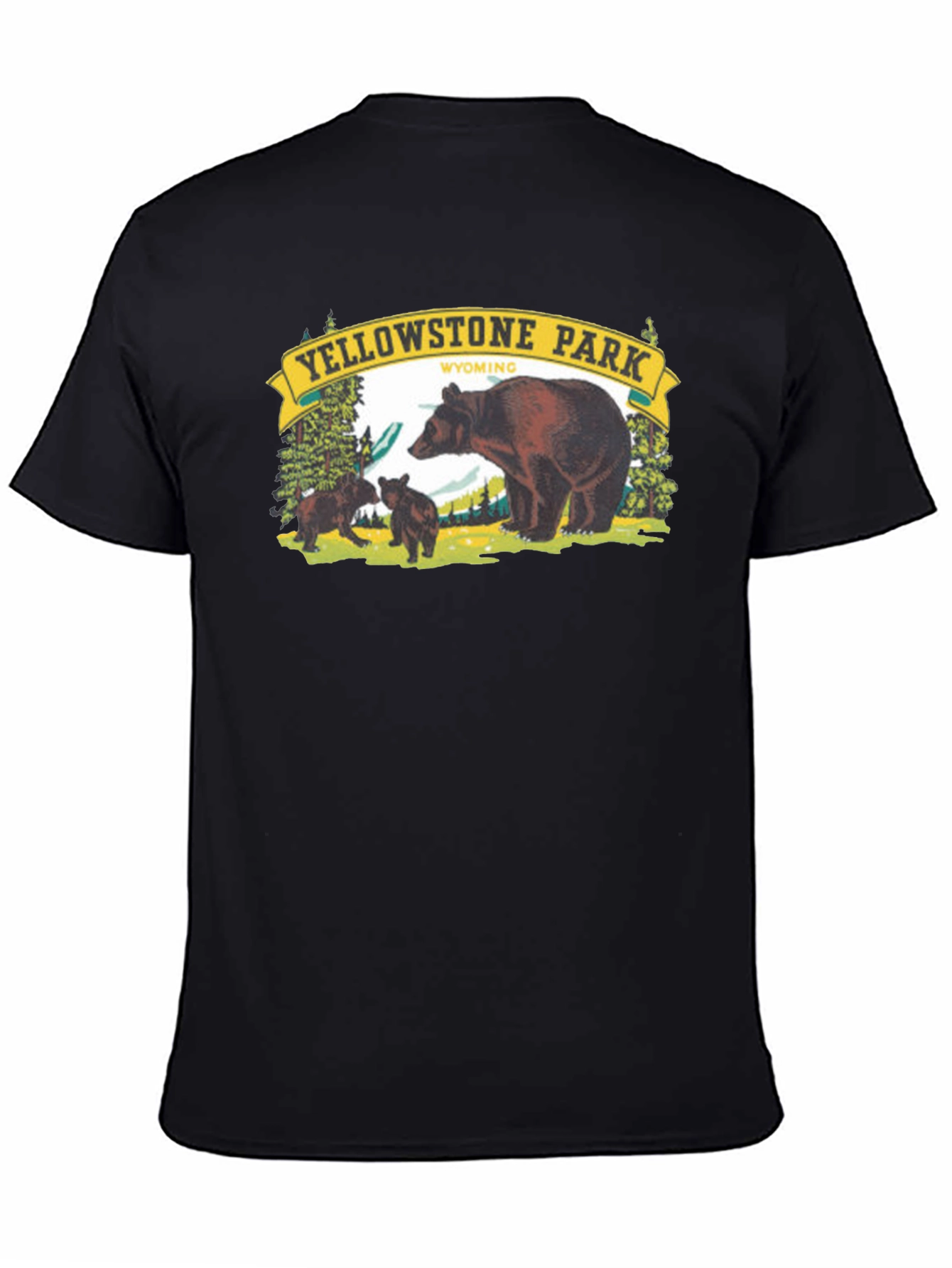 Yellowstone Park Graphic T-Shirt - Bear Family