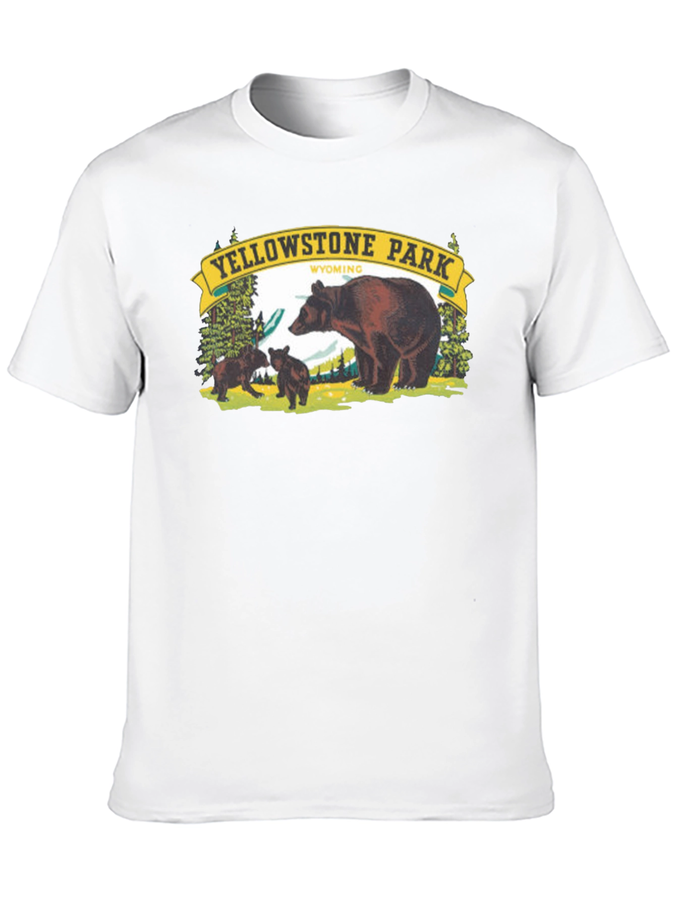 Yellowstone Park Graphic T-Shirt - Bear Family