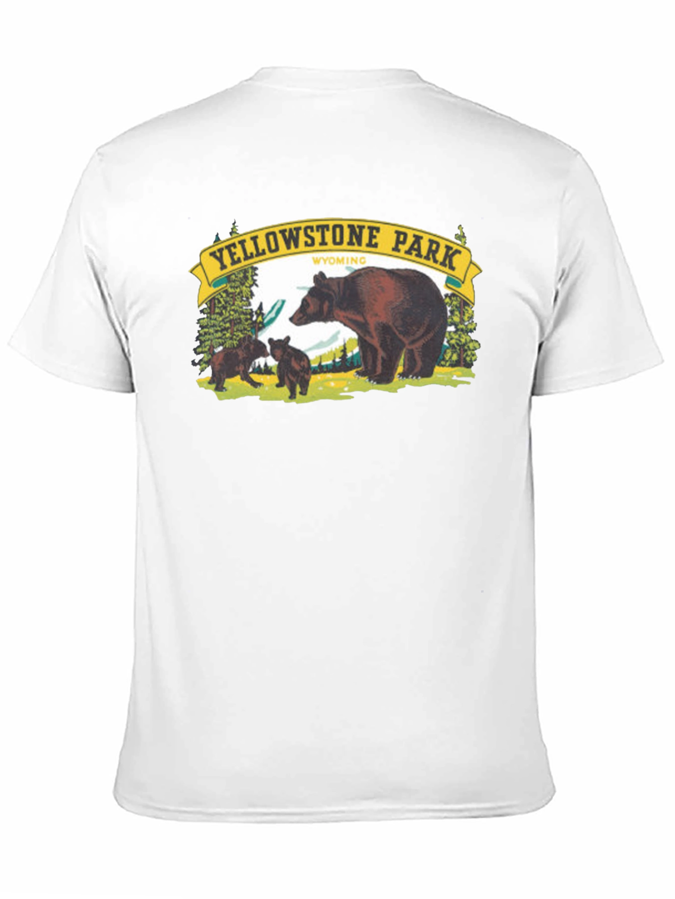 Yellowstone Park Graphic T-Shirt - Bear Family
