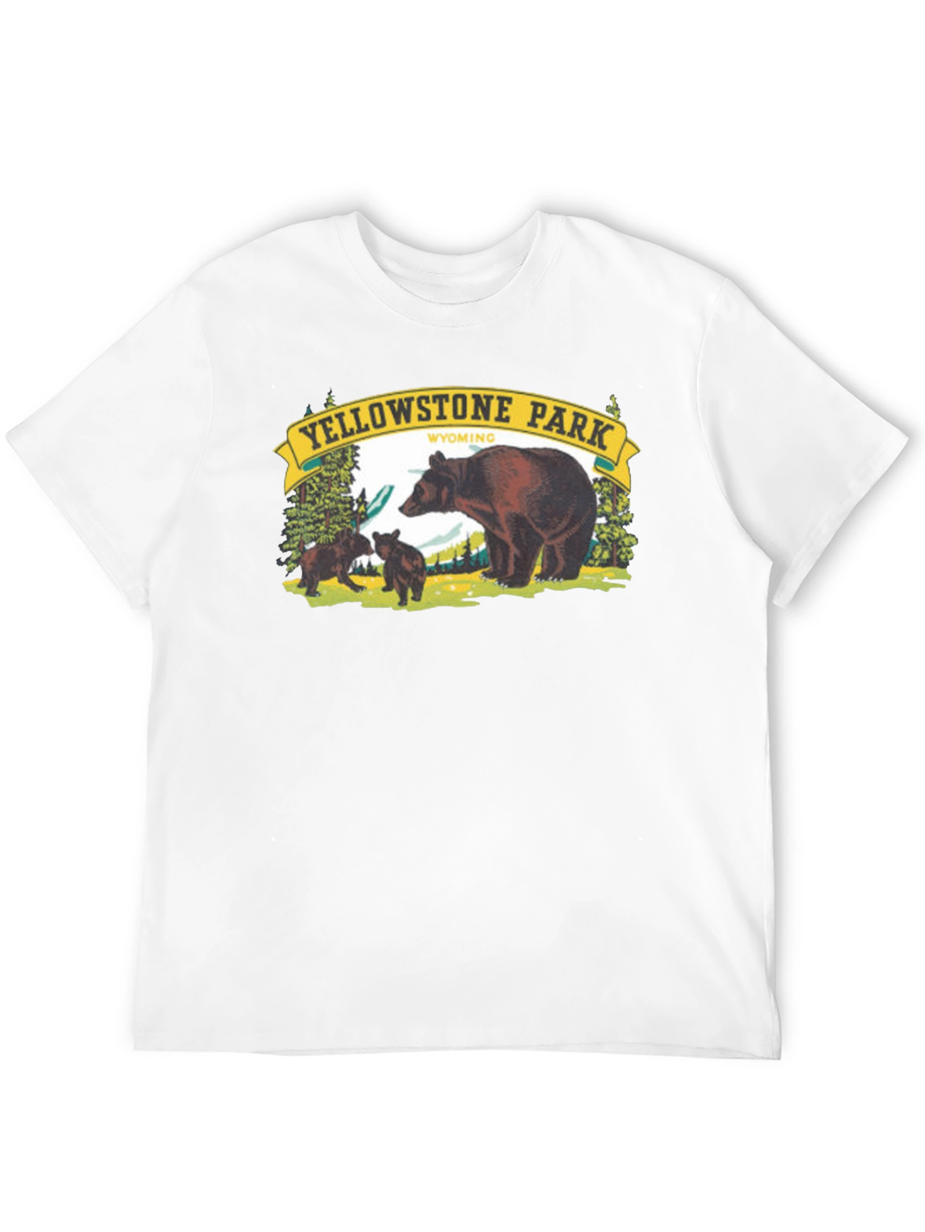 Yellowstone Park Graphic T-Shirt - Bear Family