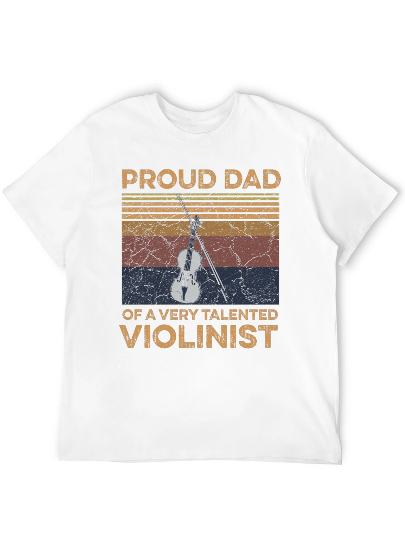Proud Dad Violinist Graphic Tee