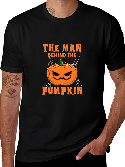 The Man Behind the Pumpkin Halloween Graphic Tee