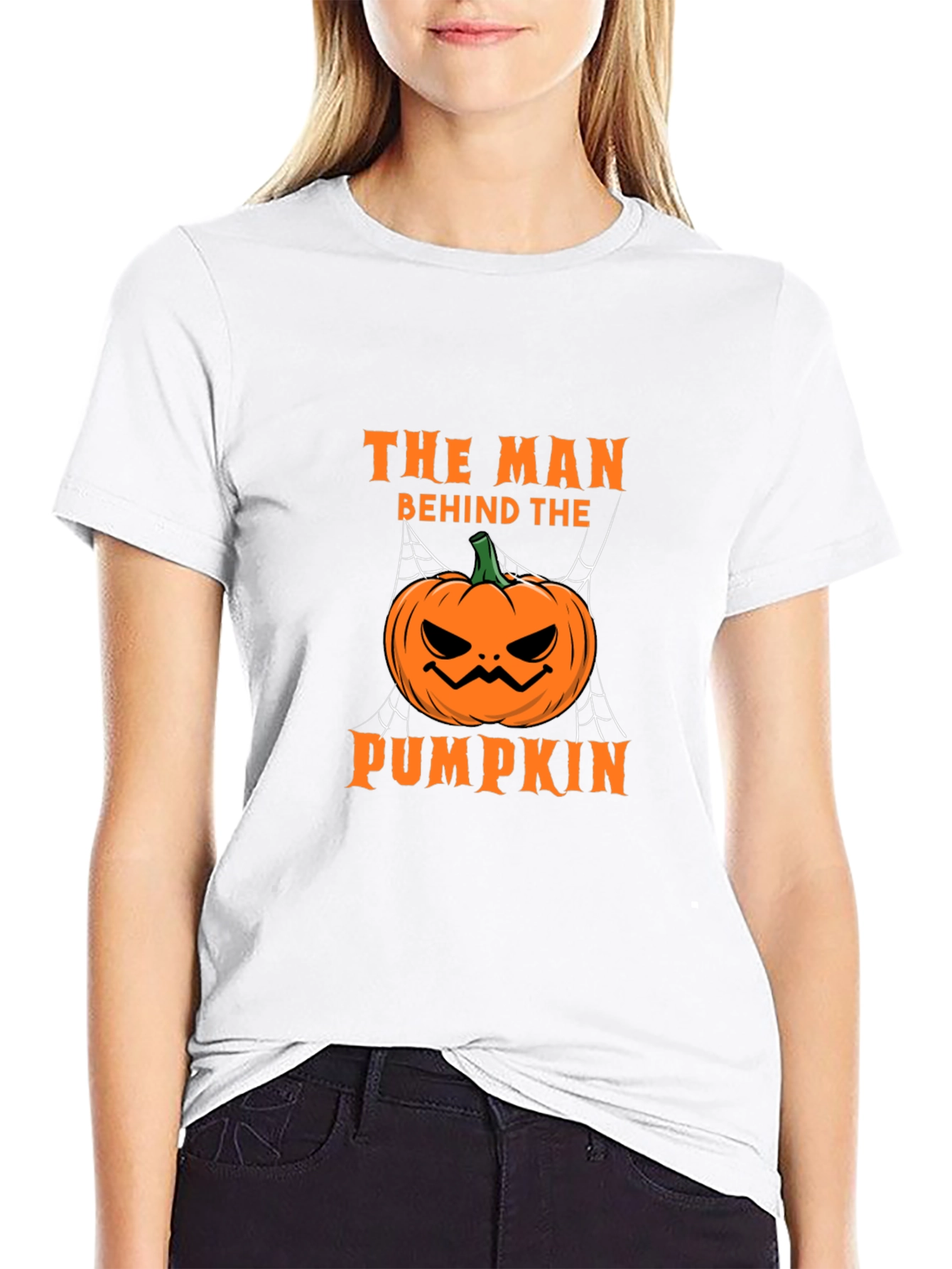 The Man Behind the Pumpkin Halloween Graphic Tee