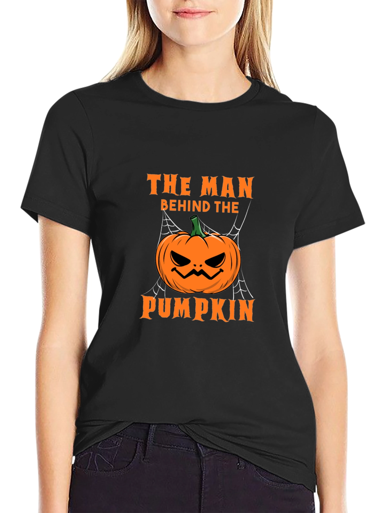 The Man Behind the Pumpkin Halloween Graphic Tee
