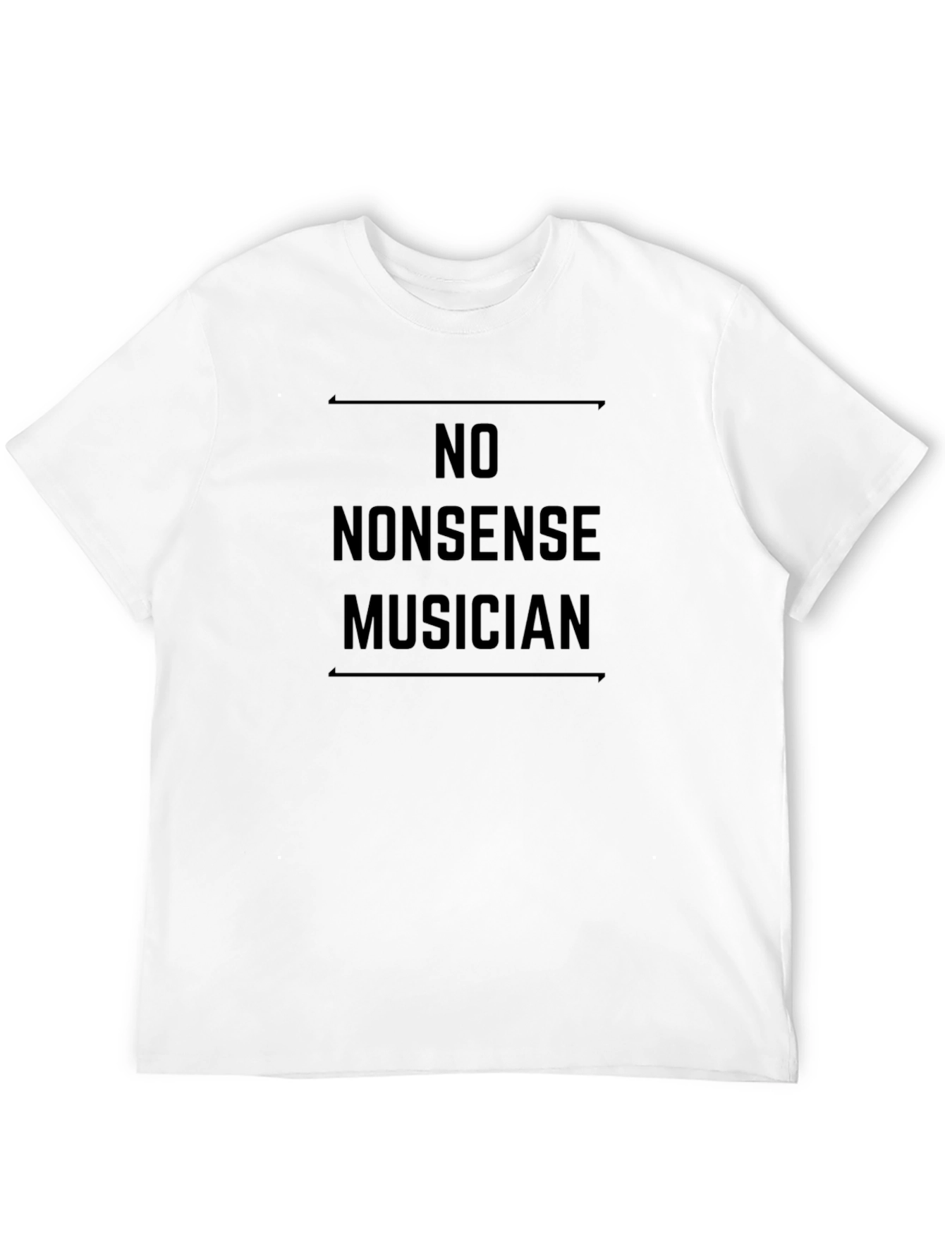 No Nonsense Musician Black Graphic T-Shirt