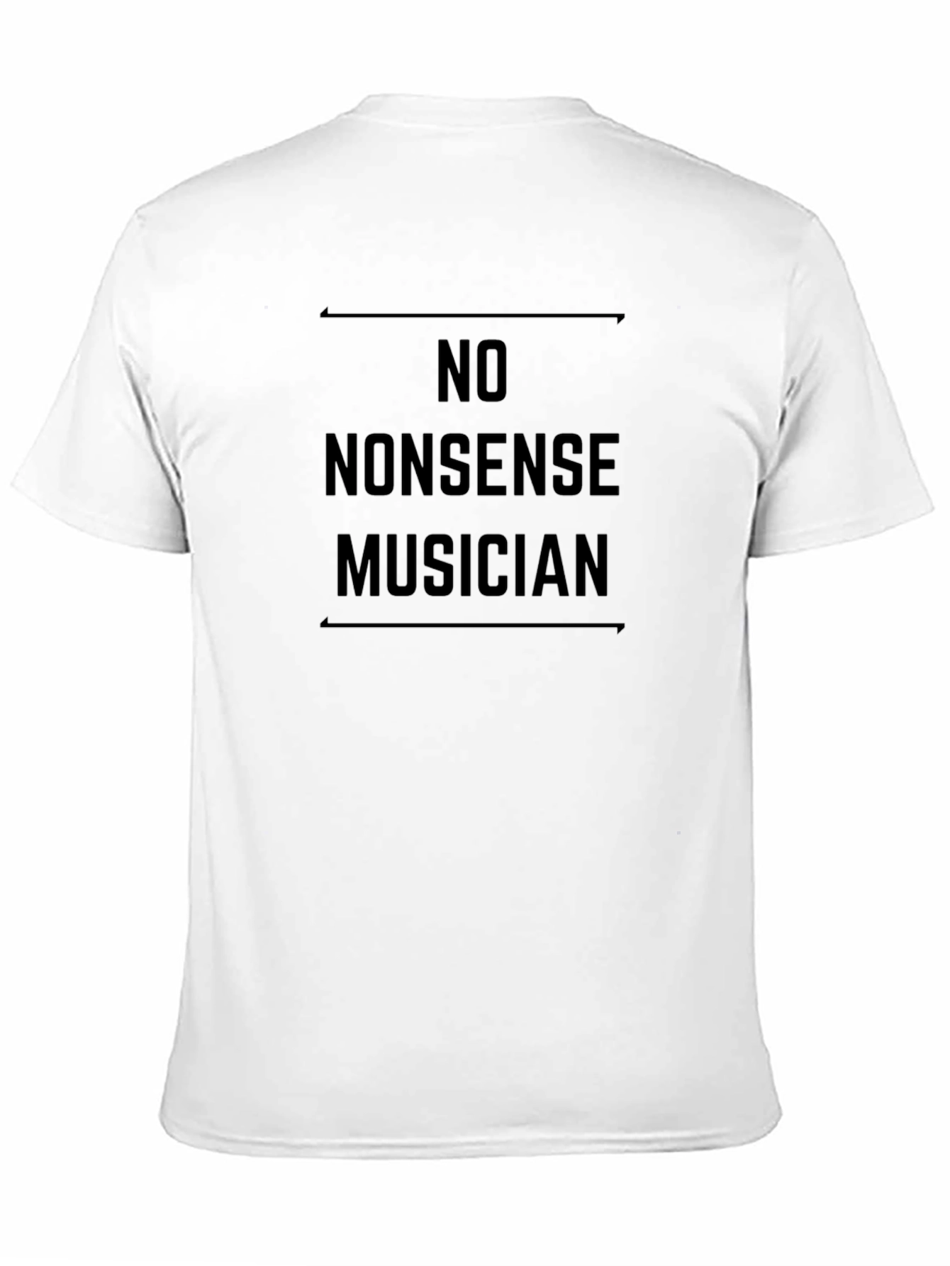 No Nonsense Musician Black Graphic T-Shirt