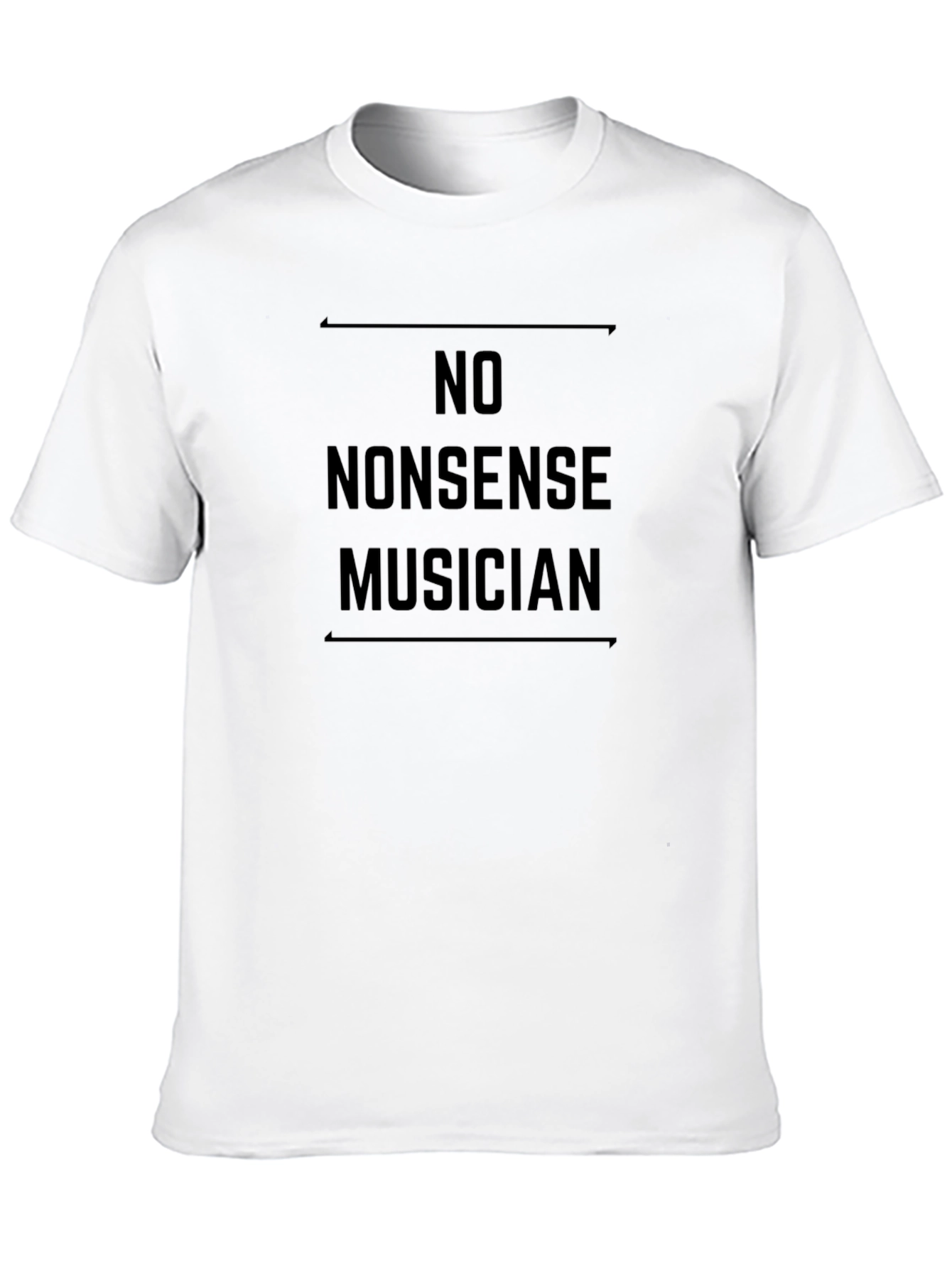 No Nonsense Musician Black Graphic T-Shirt