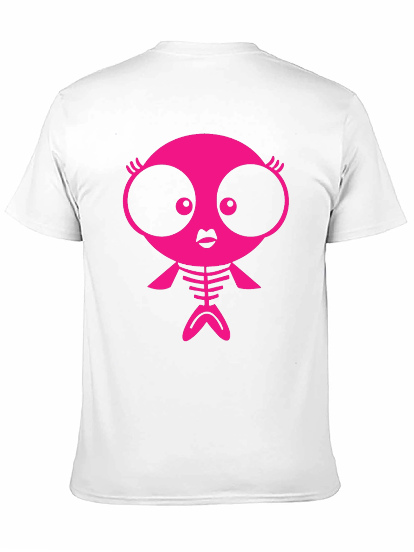 Funky Pink Creature Graphic Black T-Shirt