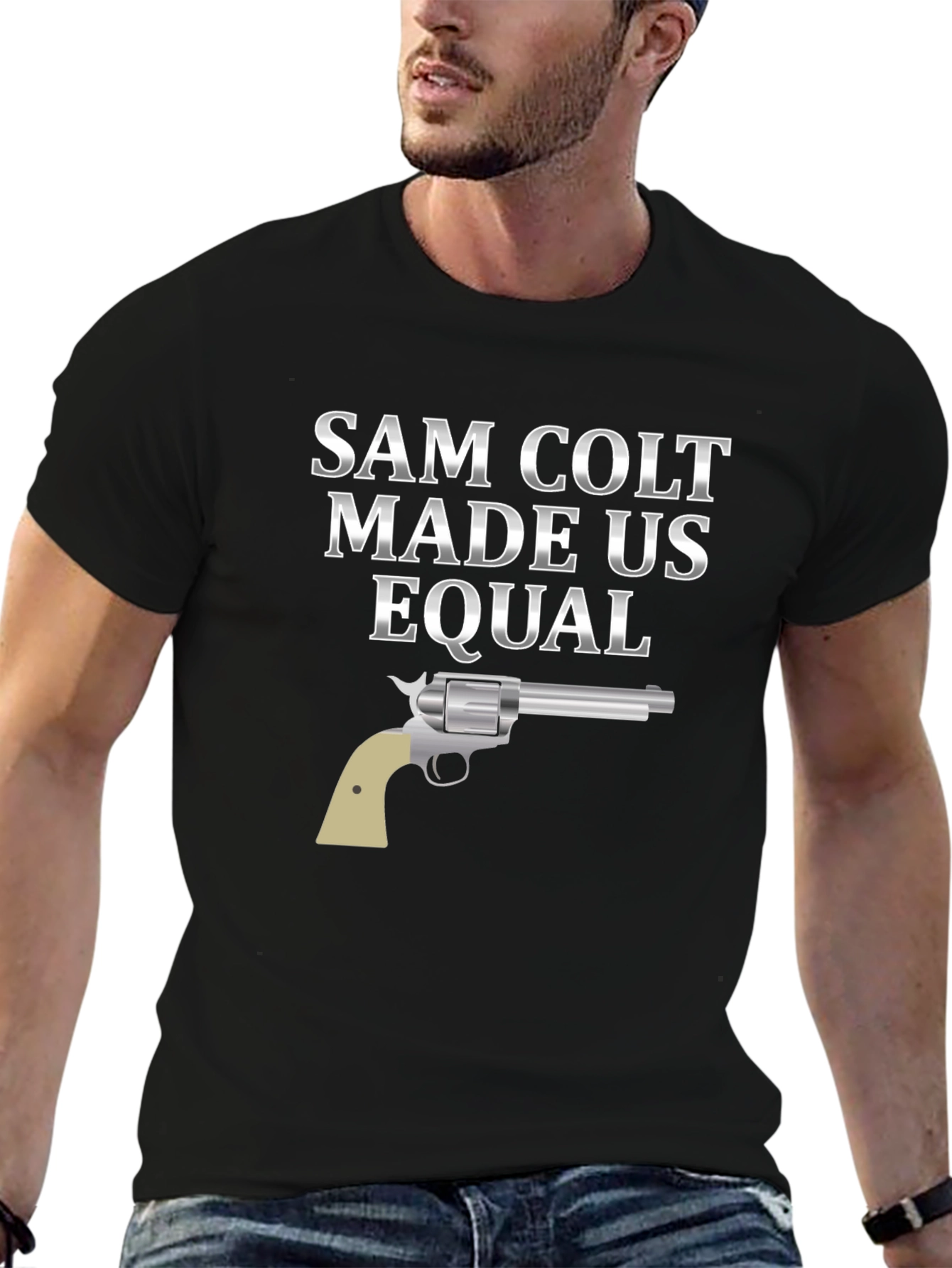 Sam Colt Made Us Equal T-Shirt - Black