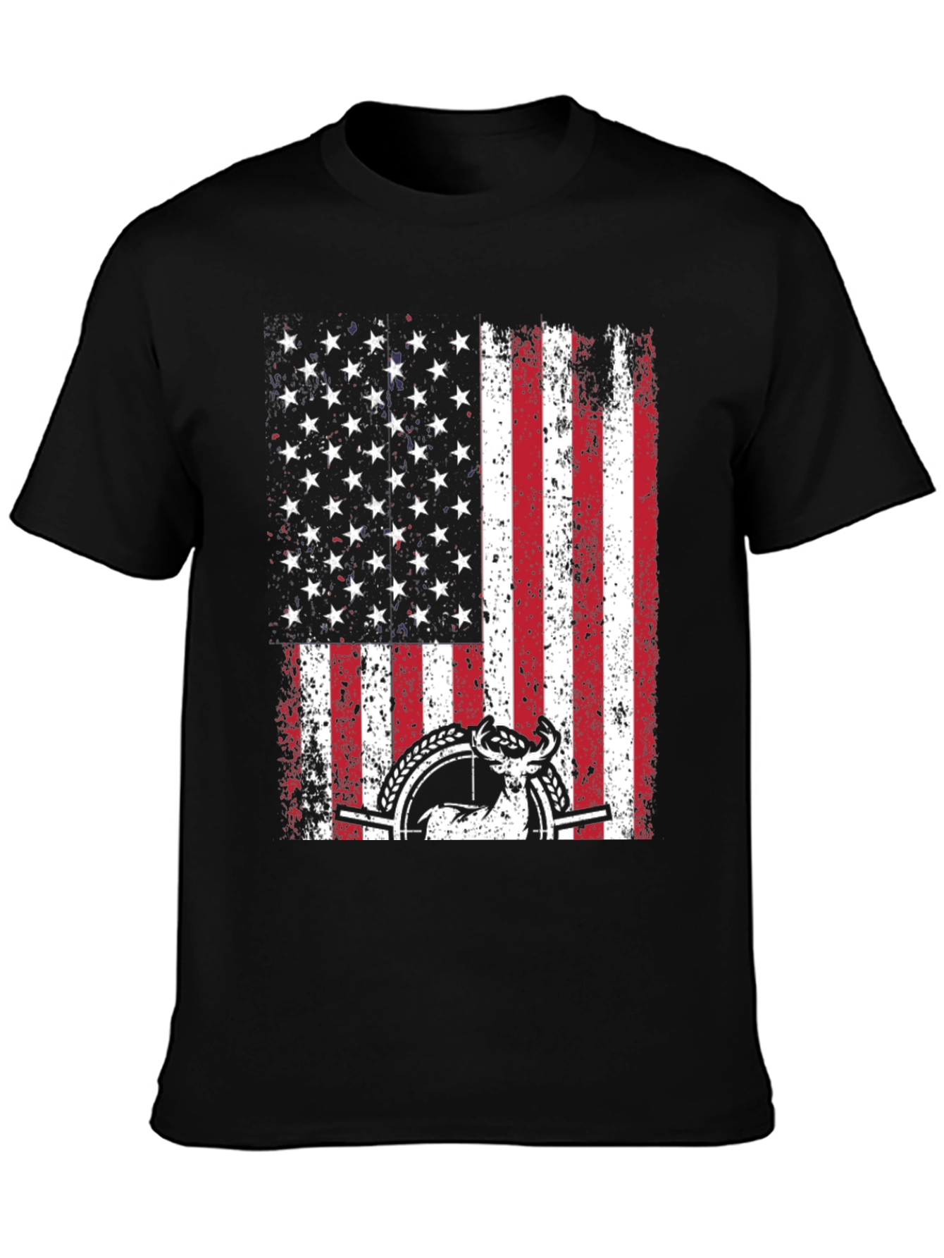 American Flag Deer Hunting Graphic Tee