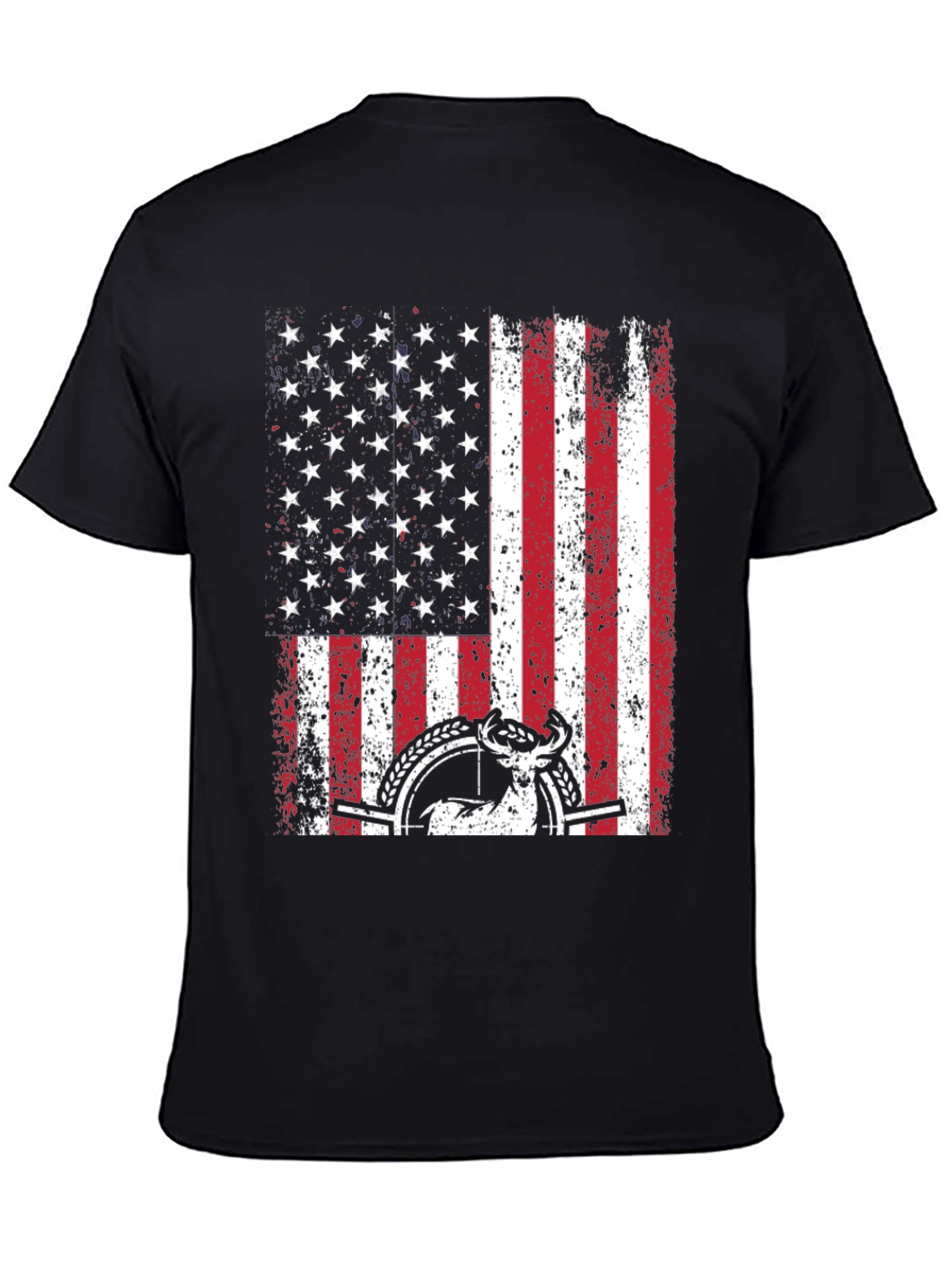 American Flag Deer Hunting Graphic Tee