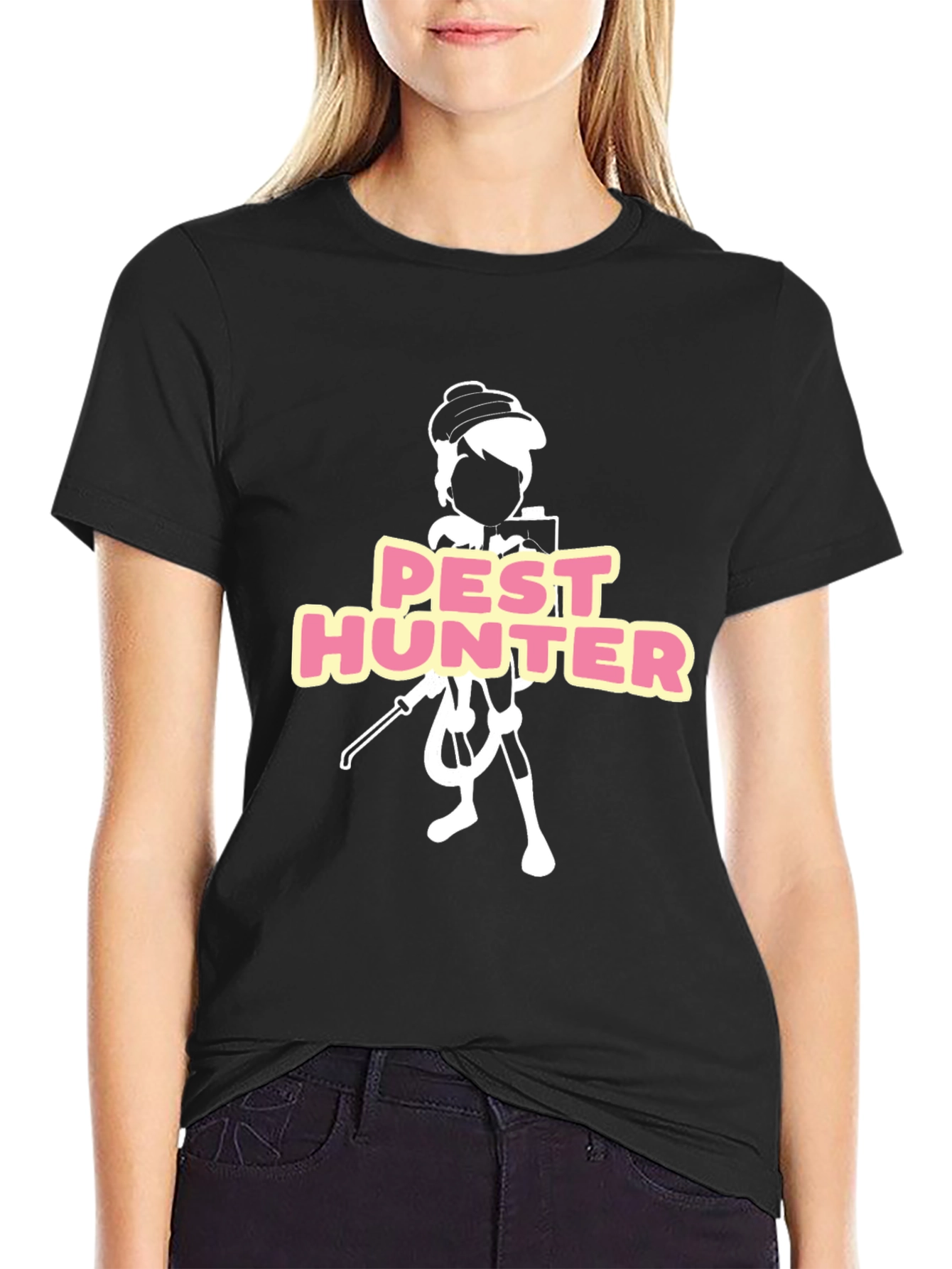 Pest Hunter Graphic Tee - Black Cotton