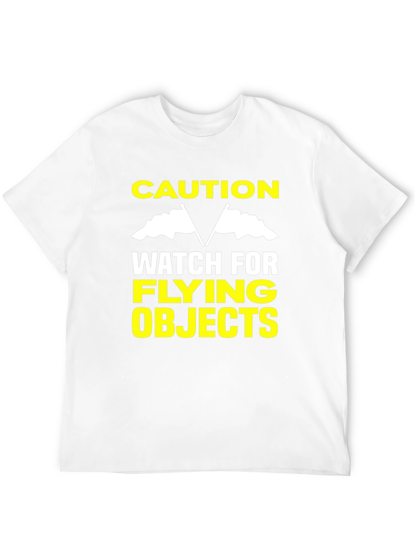 Caution Flying Objects T-Shirt - Funny Warning Tee