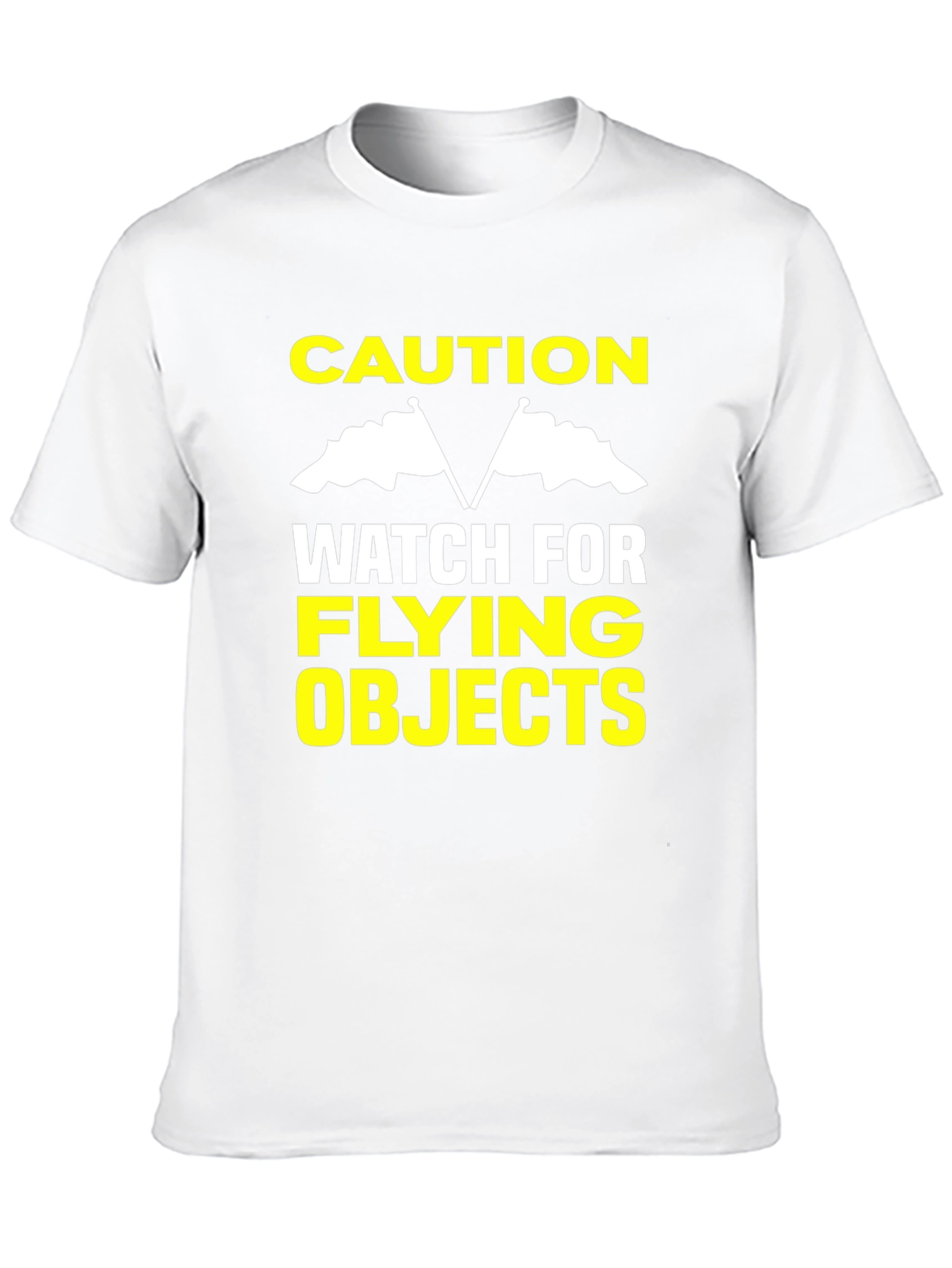 Caution Flying Objects T-Shirt - Funny Warning Tee