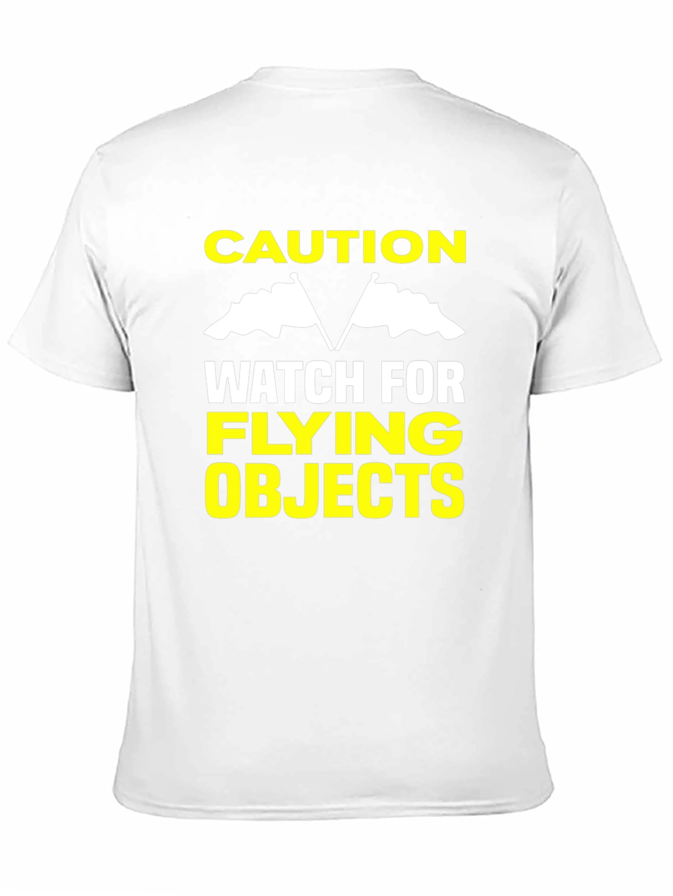 Caution Flying Objects T-Shirt - Funny Warning Tee