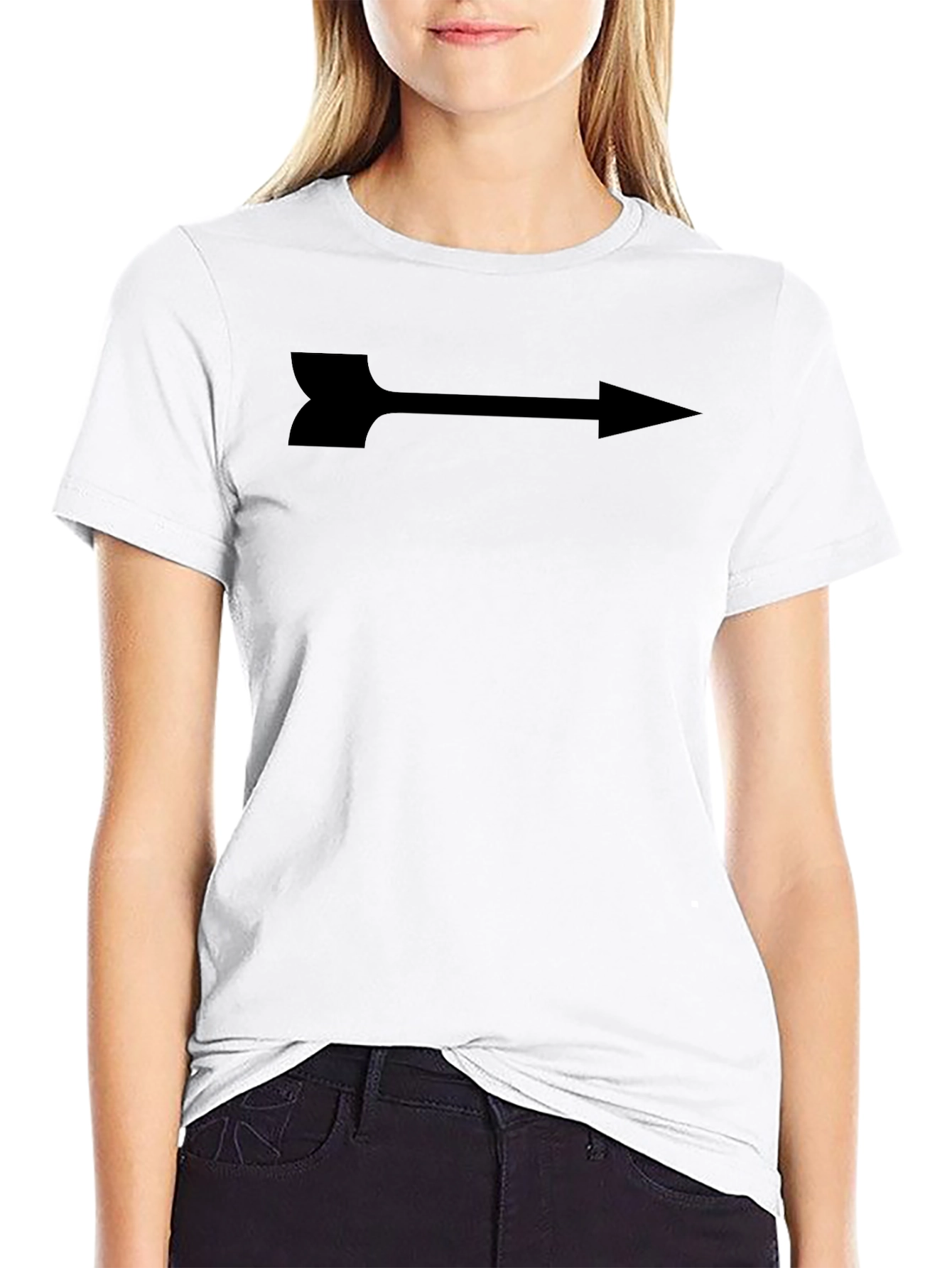 Arrow Graphic Print Tee - Sleek Black Shirt