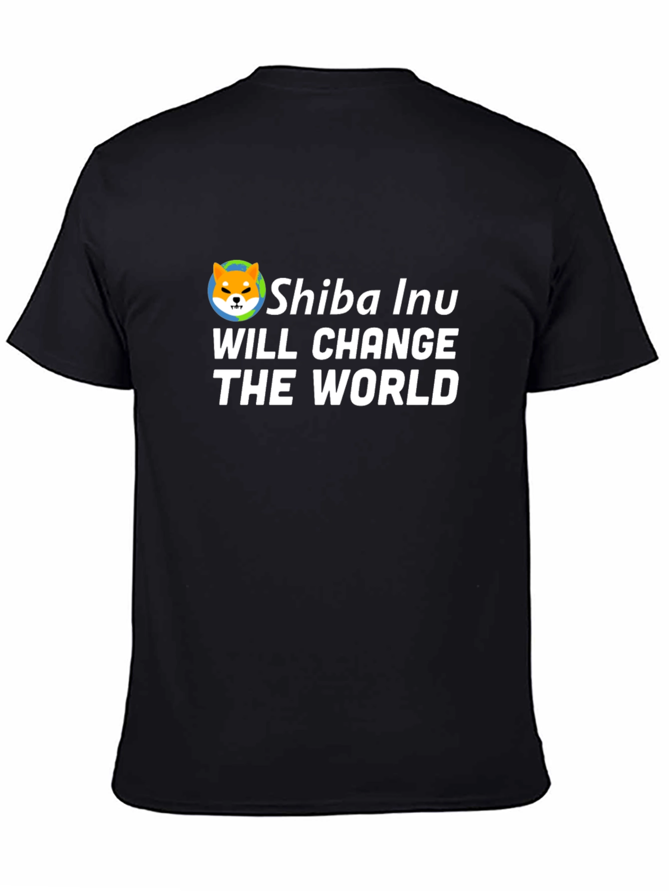 Shiba Inu Will Change the World Black T-Shirt