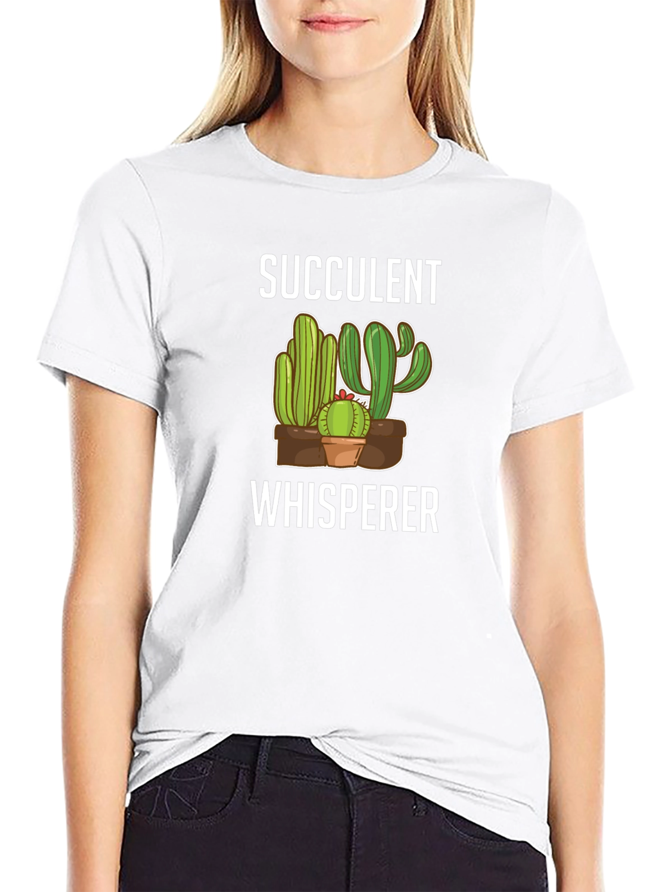 Succulent Whisperer Graphic T-Shirt - Cactus Lover Tee