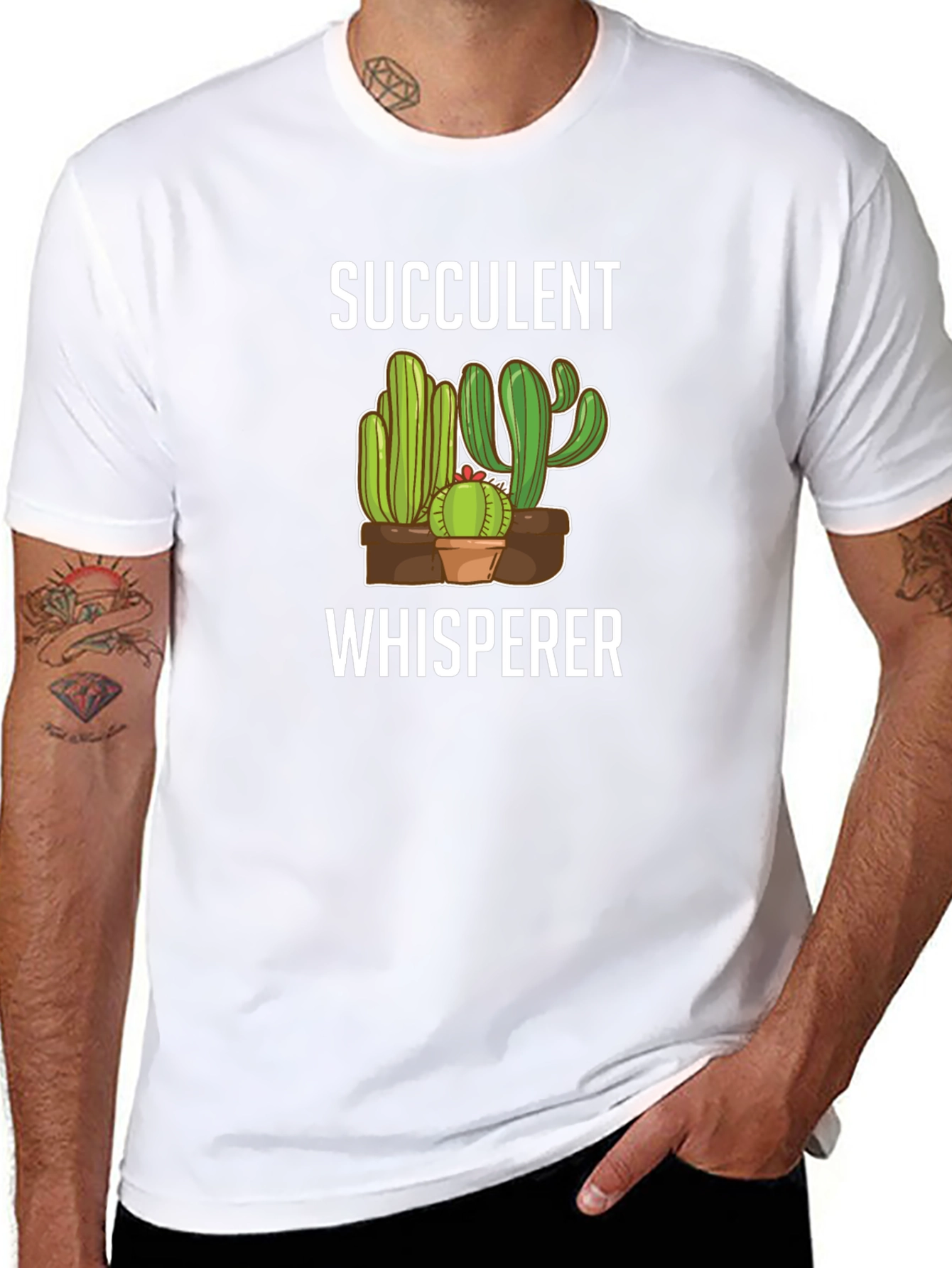 Succulent Whisperer Graphic T-Shirt - Cactus Lover Tee