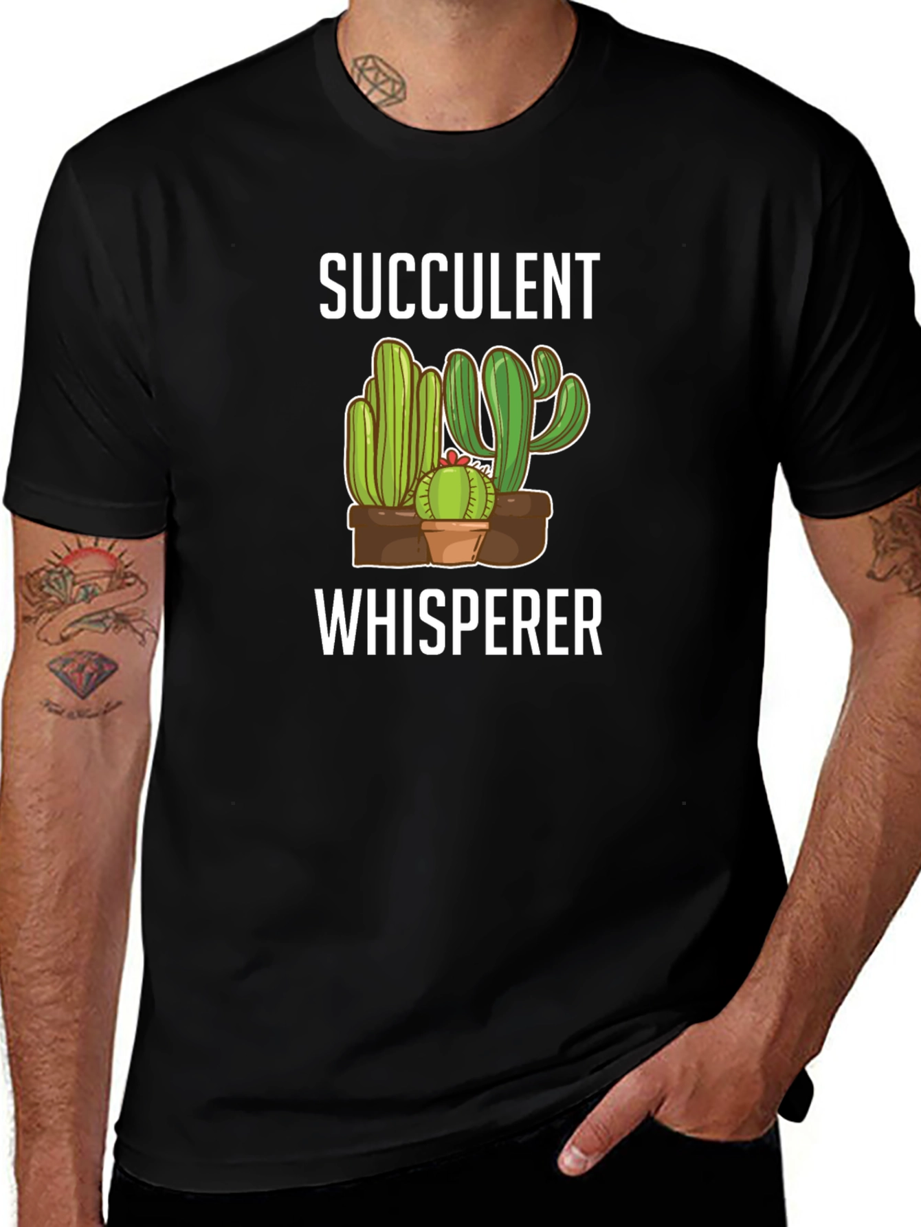 Succulent Whisperer Graphic T-Shirt - Cactus Lover Tee