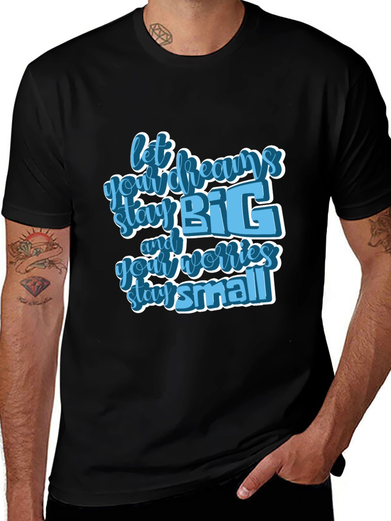 Inspirational Graphic Tee - Let Dreams Stay Big