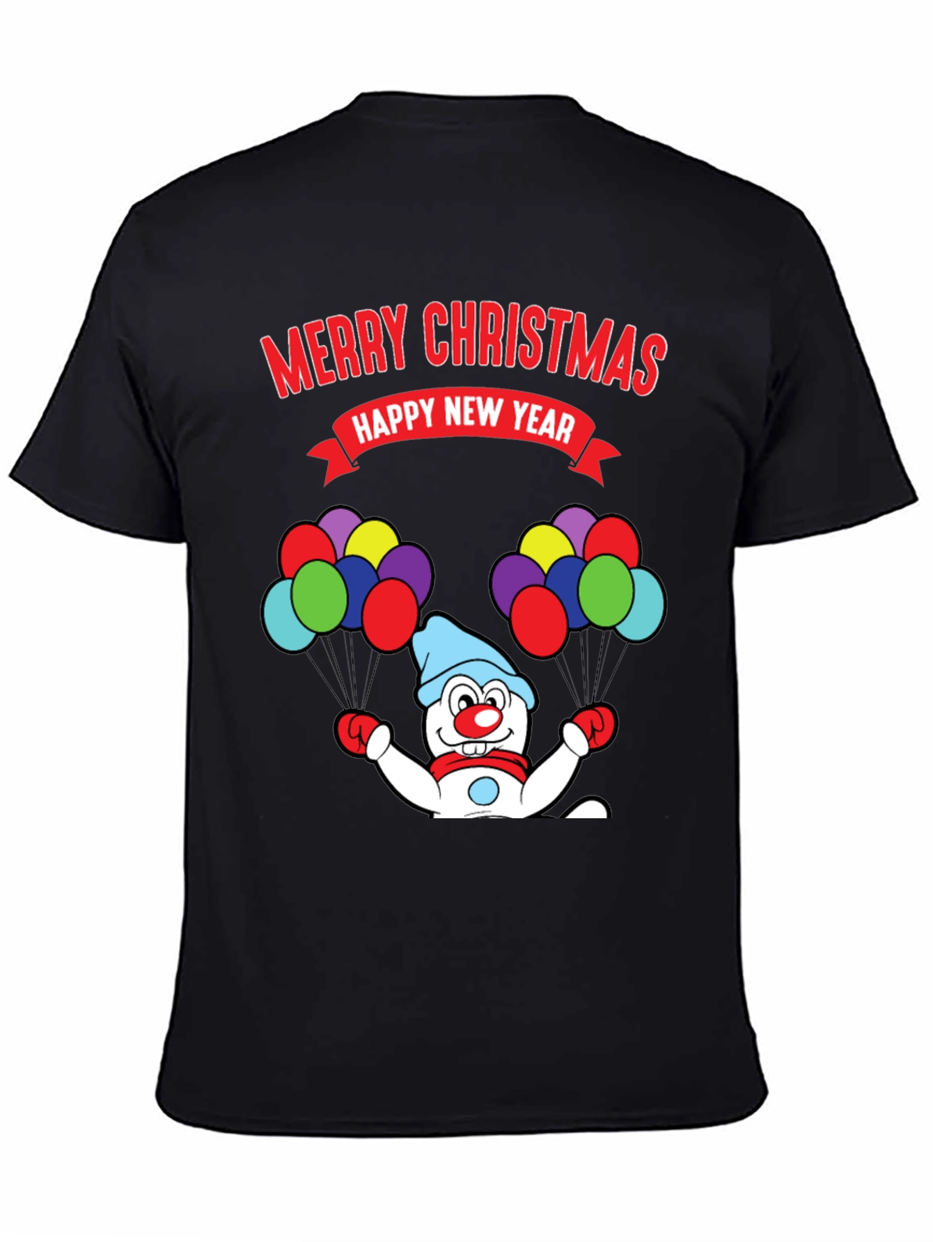 Merry Christmas Happy New Year Snowman T-Shirt