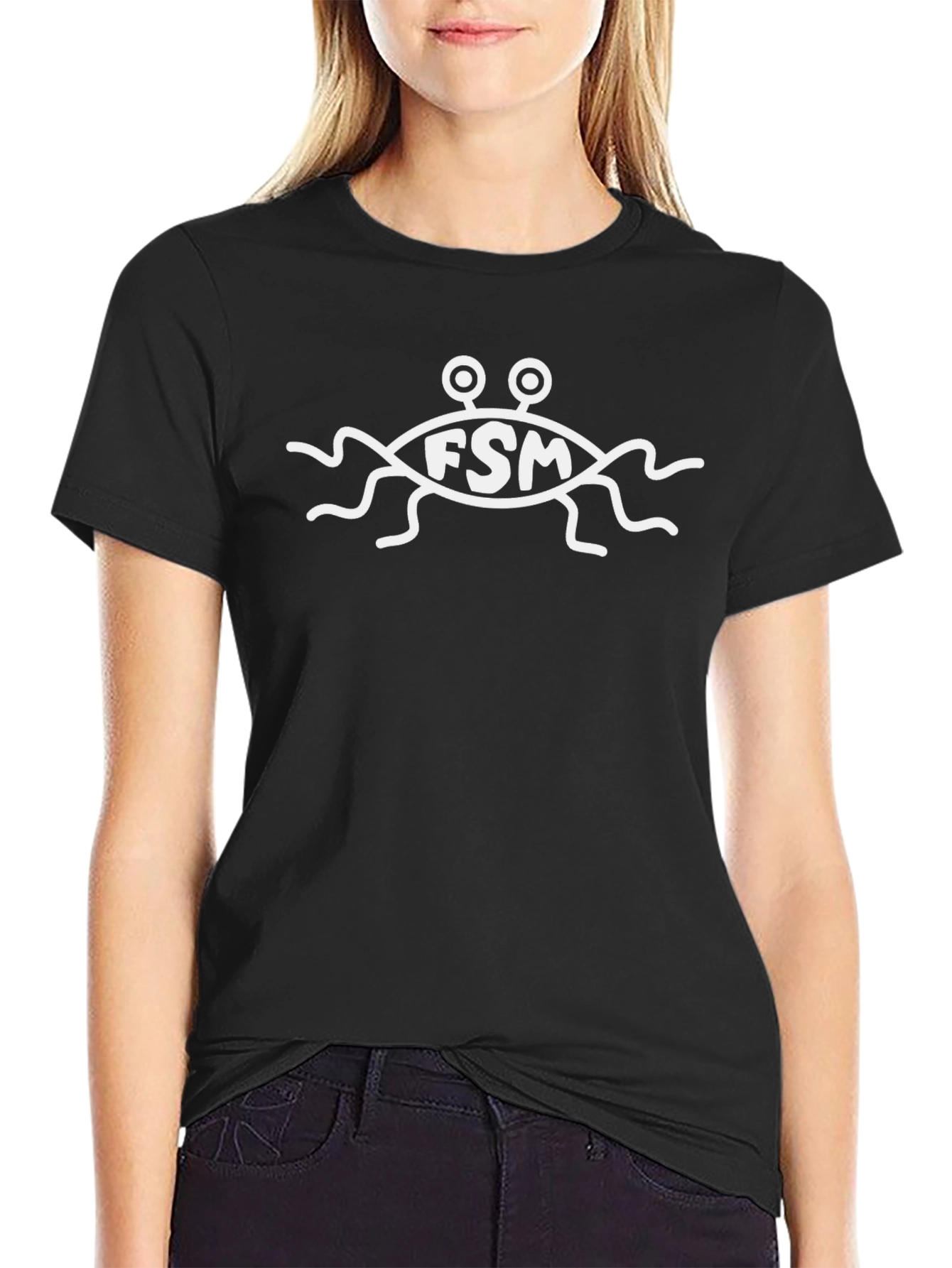Flying Spaghetti Monster Black T-Shirt