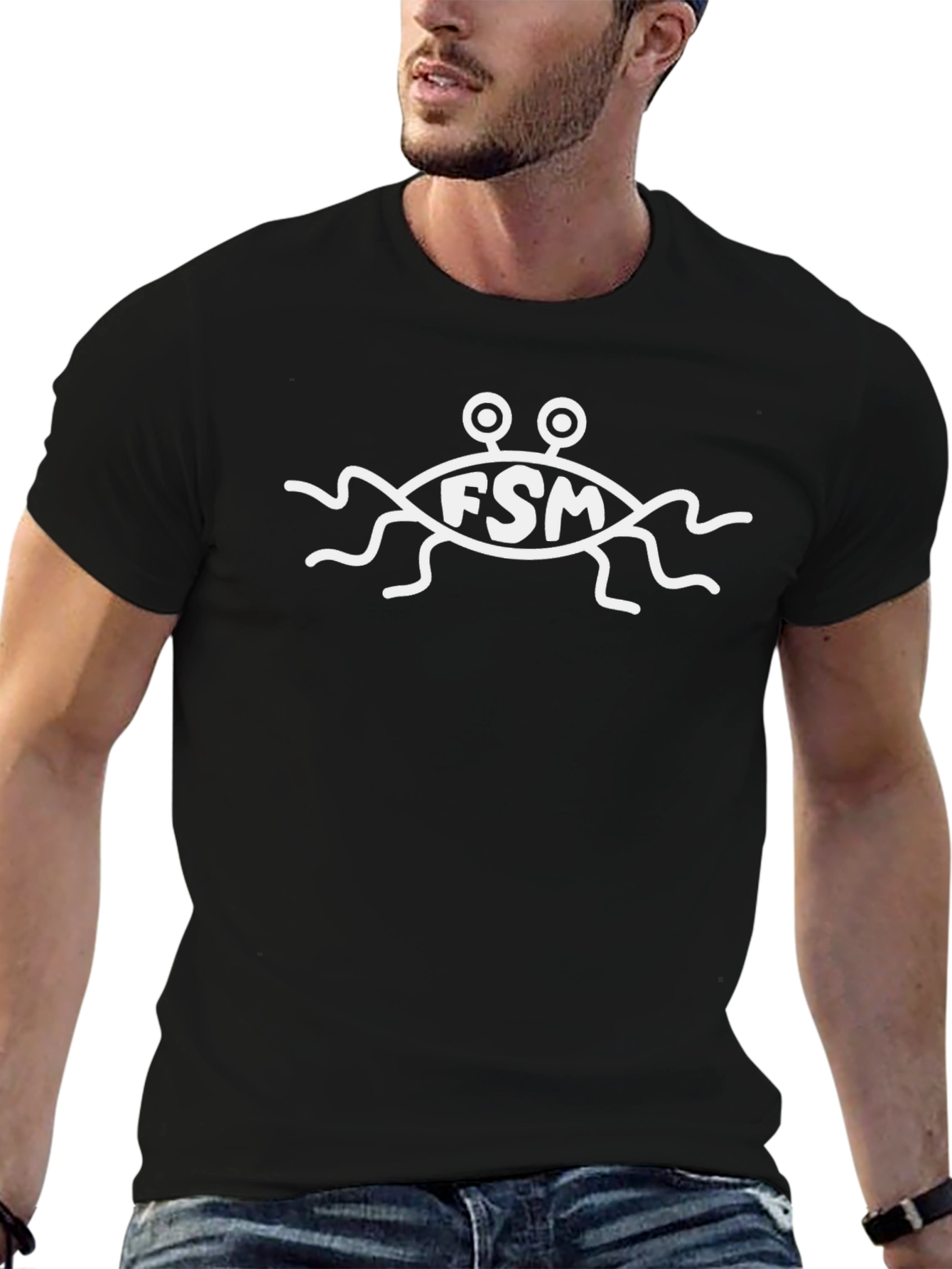 Flying Spaghetti Monster Black T-Shirt