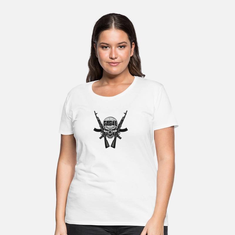 Aggressive Emblem With Rebel Skull