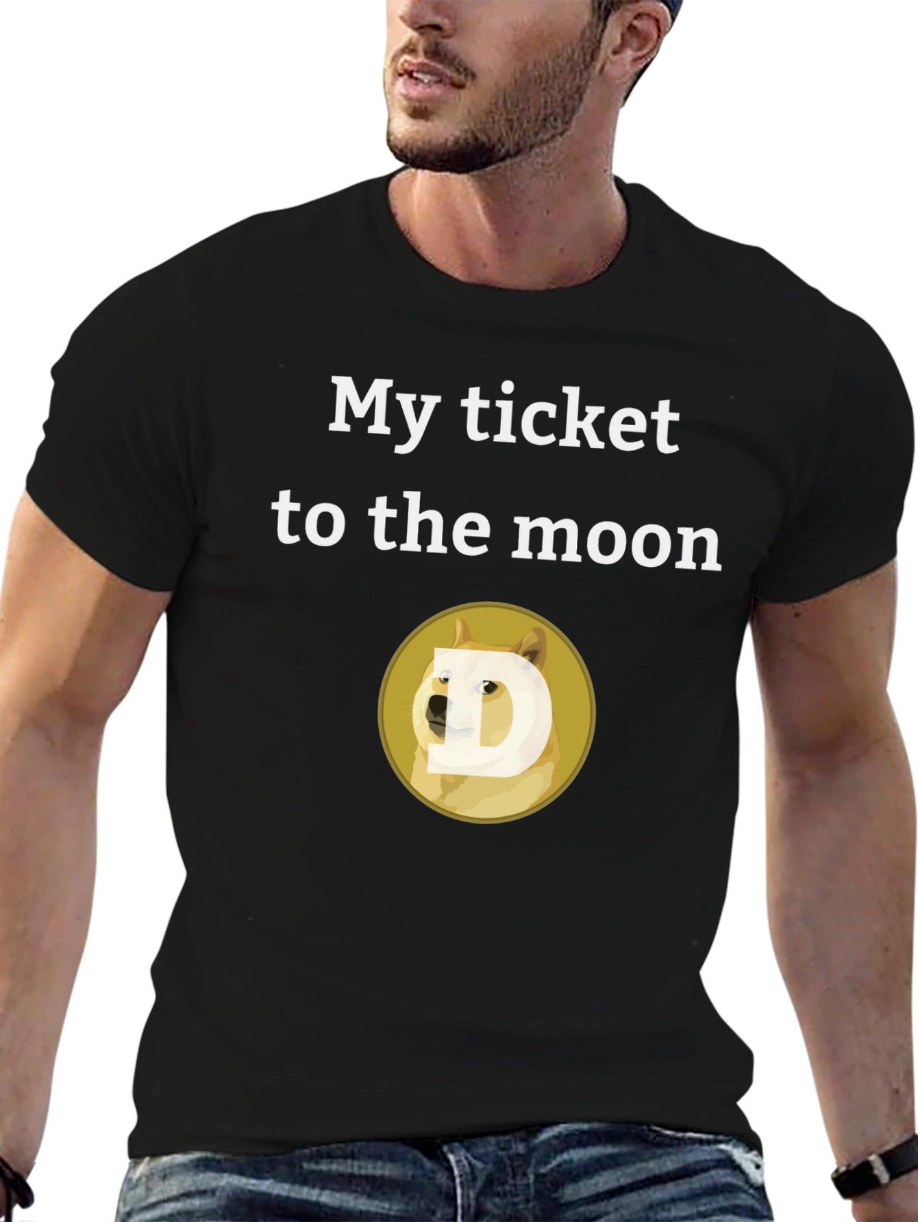 Dogecoin to the Moon T-Shirt - Crypto Meme