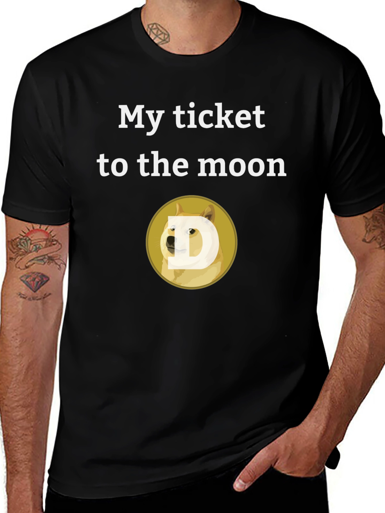 Dogecoin to the Moon T-Shirt - Crypto Meme