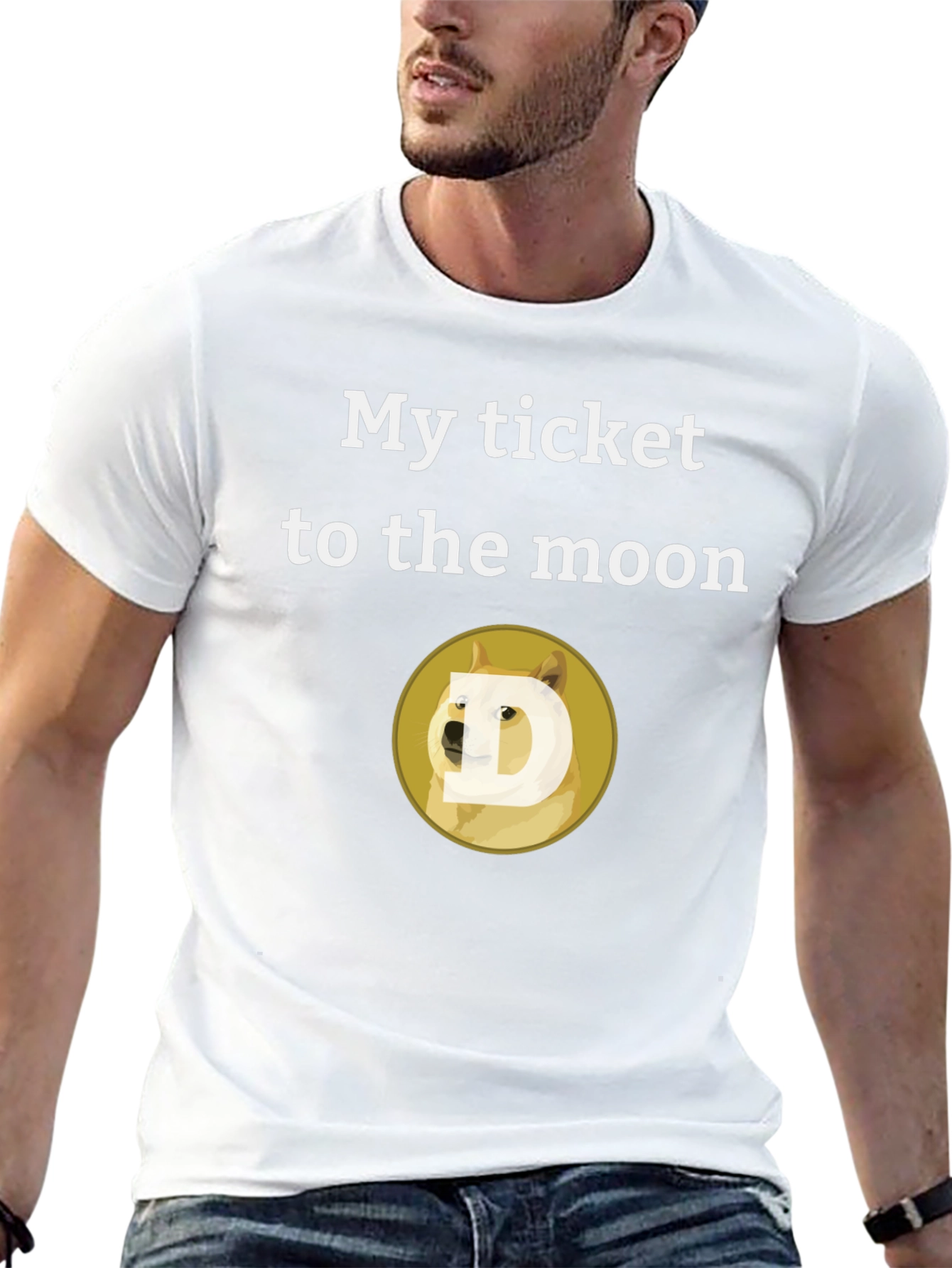 Dogecoin to the Moon T-Shirt - Crypto Meme
