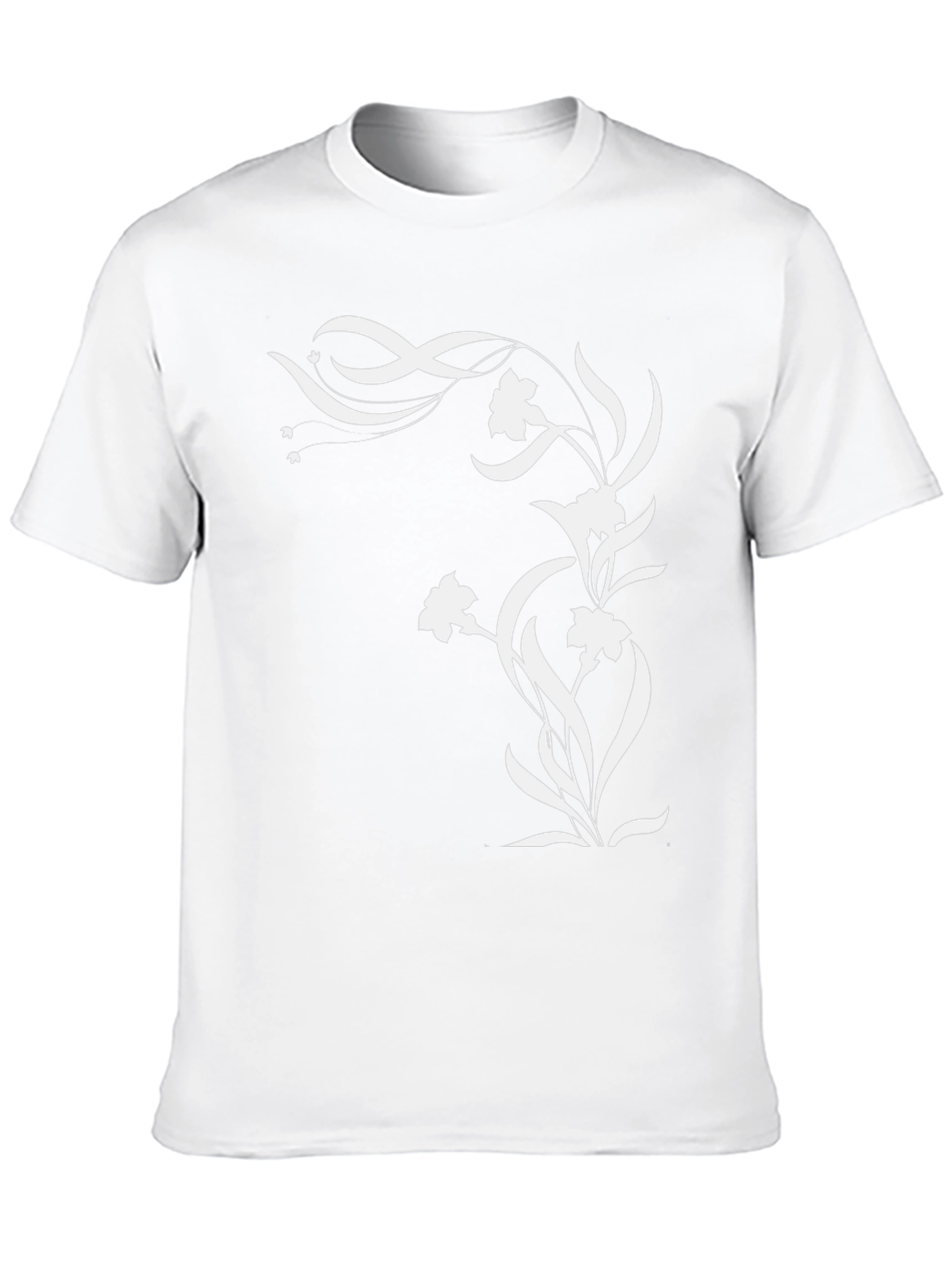 Floral Graphic Black T-Shirt - Stylish Mens Tee
