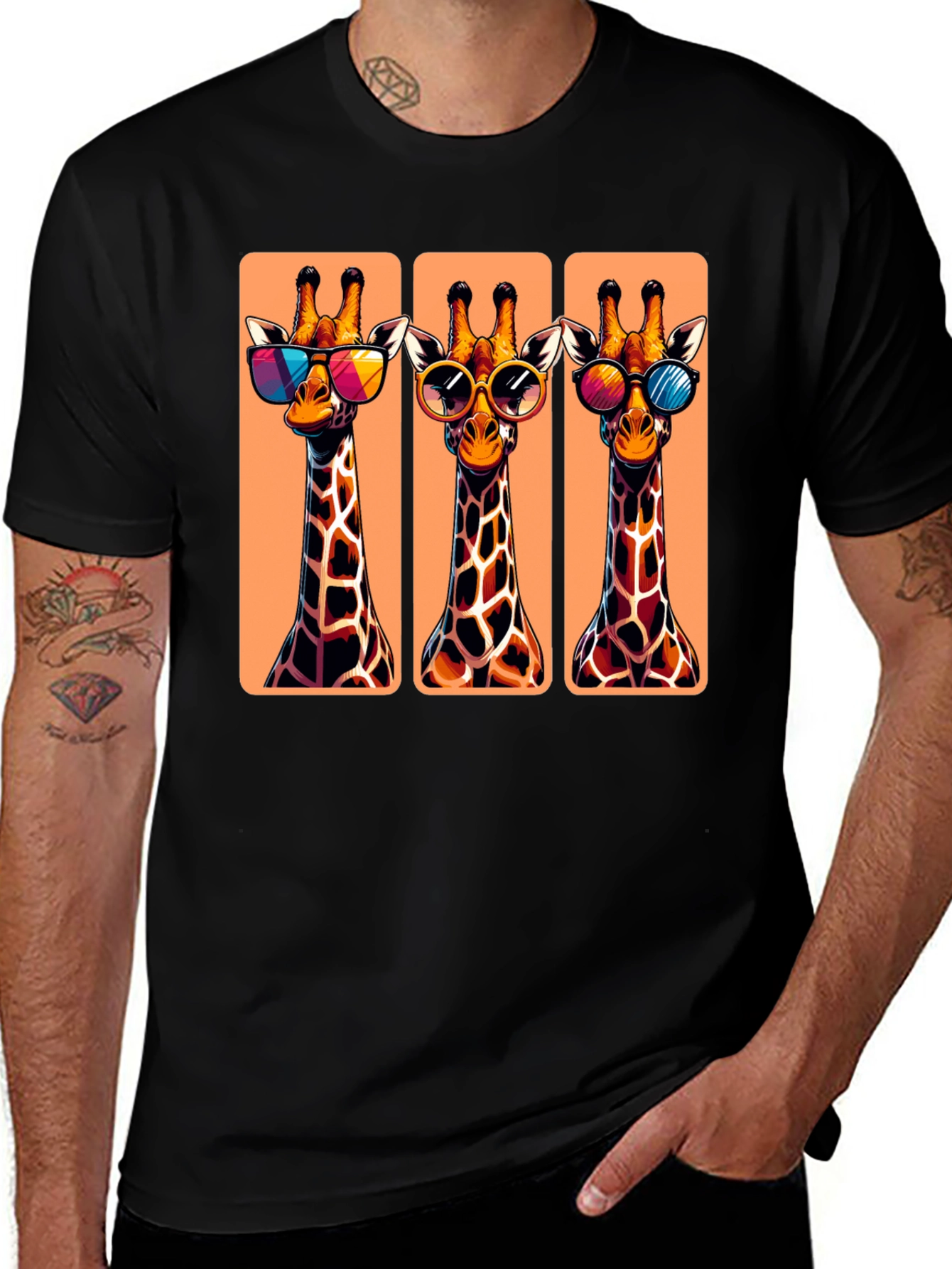 Cool Giraffes T-Shirt - Stylish Animal Graphic Tee