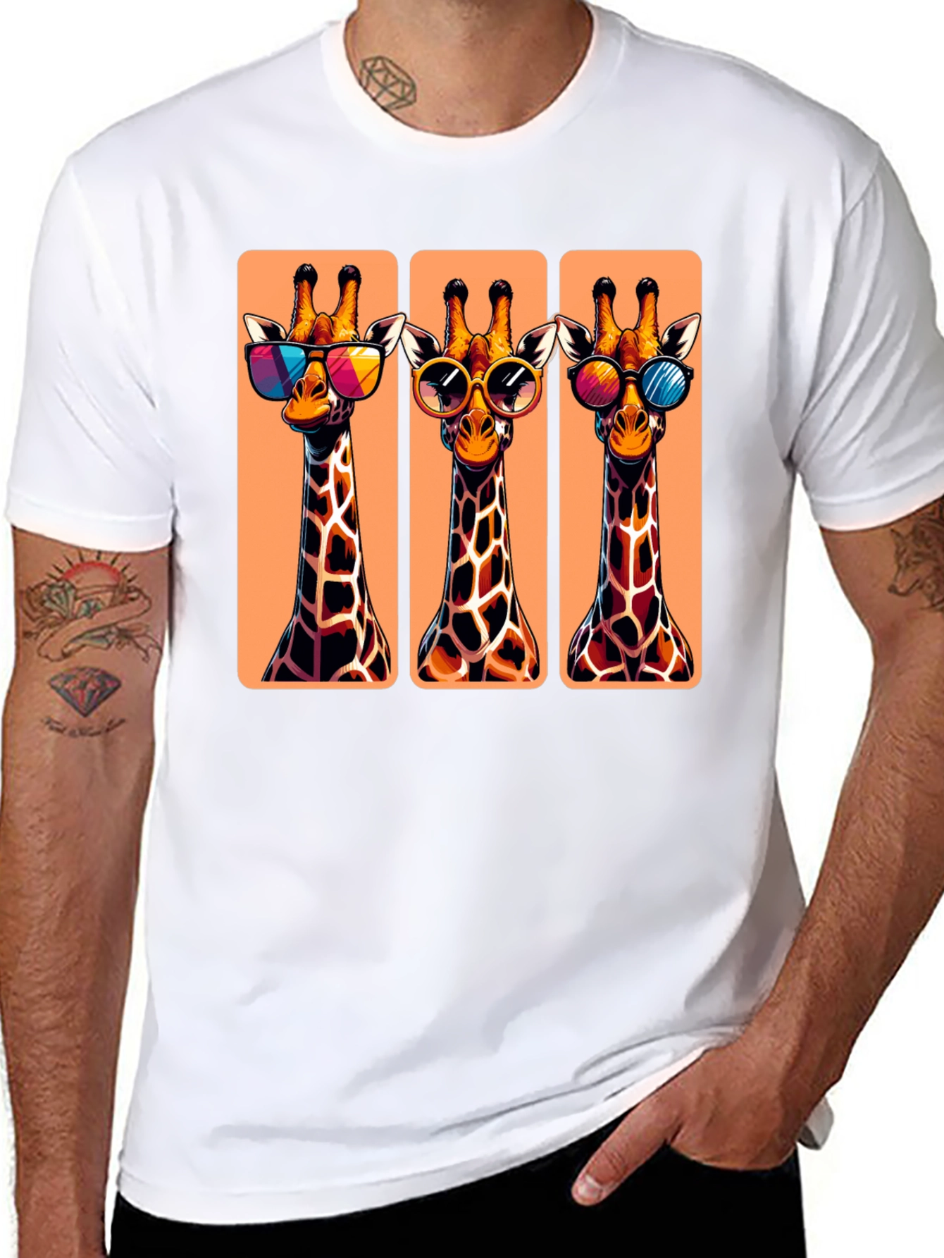 Cool Giraffes T-Shirt - Stylish Animal Graphic Tee