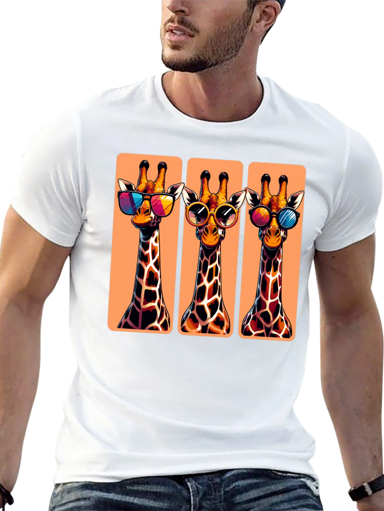 Cool Giraffes T-Shirt - Stylish Animal Graphic Tee