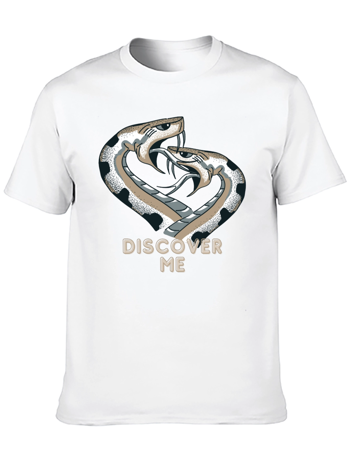 Discover Me Snakes Graphic Print Black T-Shirt