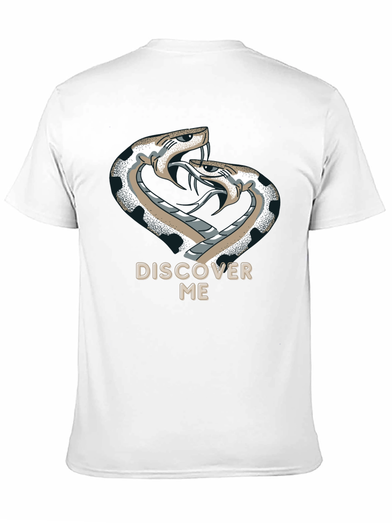 Discover Me Snakes Graphic Print Black T-Shirt