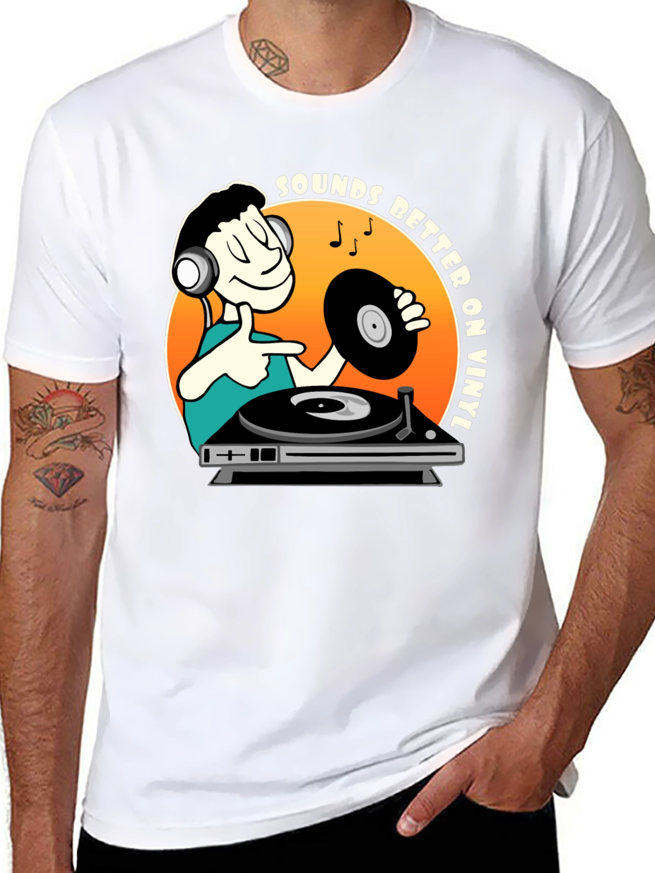 Sounds Better On Vinyl Mens Black T-Shirt