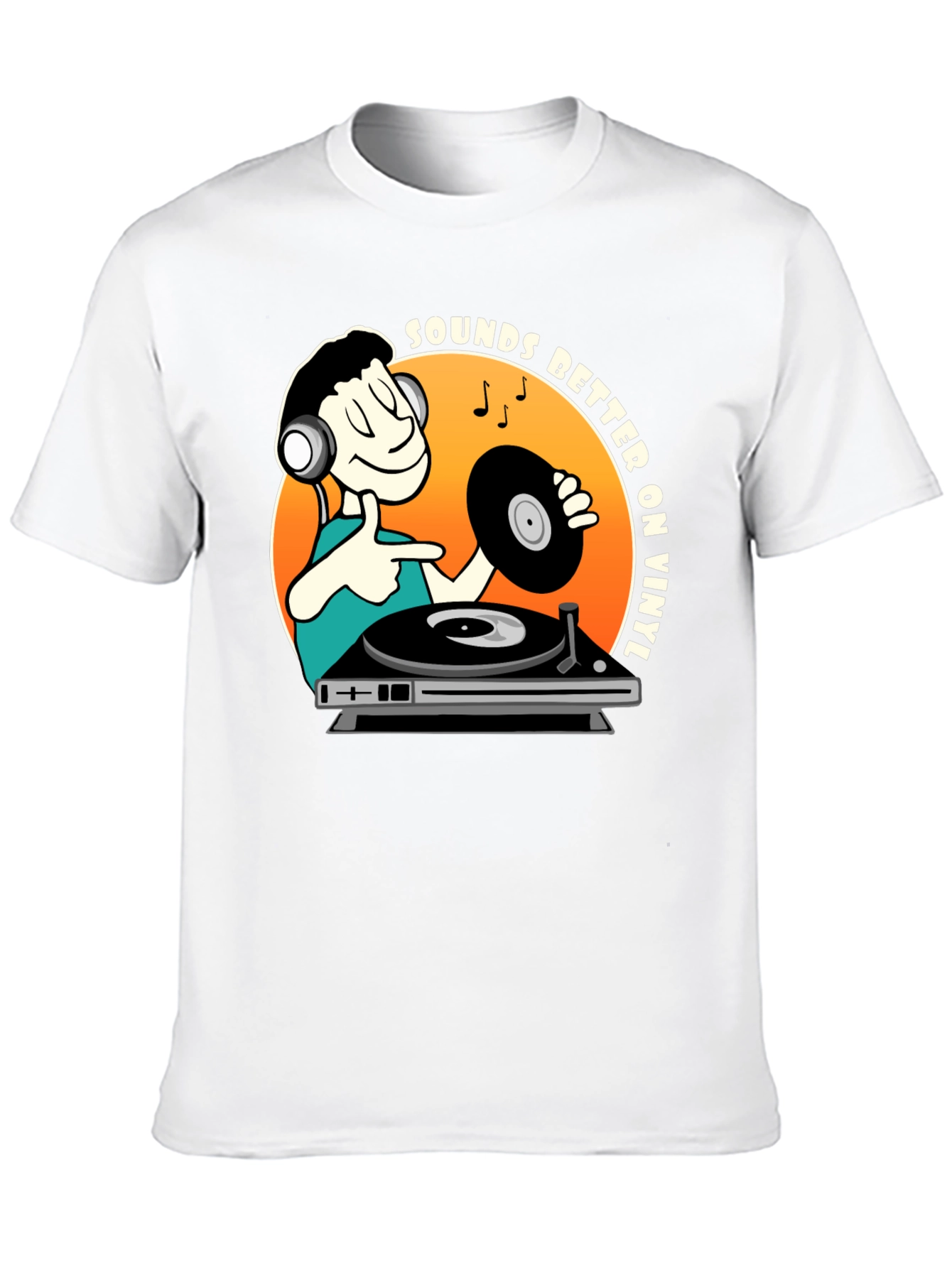 Sounds Better On Vinyl Mens Black T-Shirt