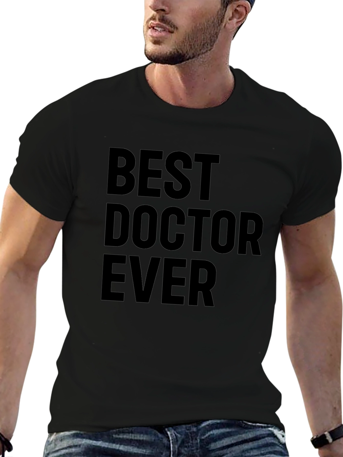 Best Doctor Ever Graphic Tee - Black