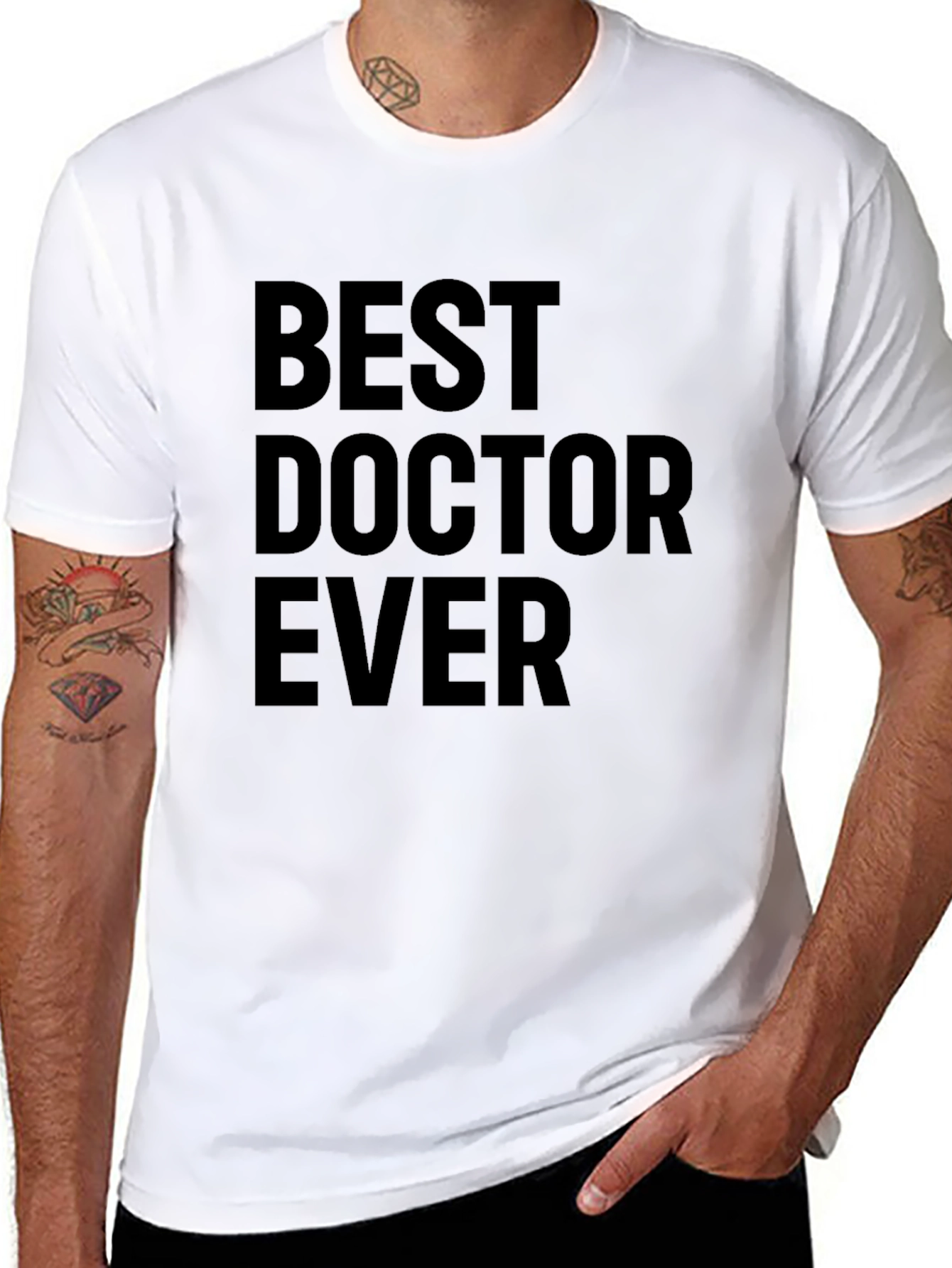 Best Doctor Ever Graphic Tee - Black