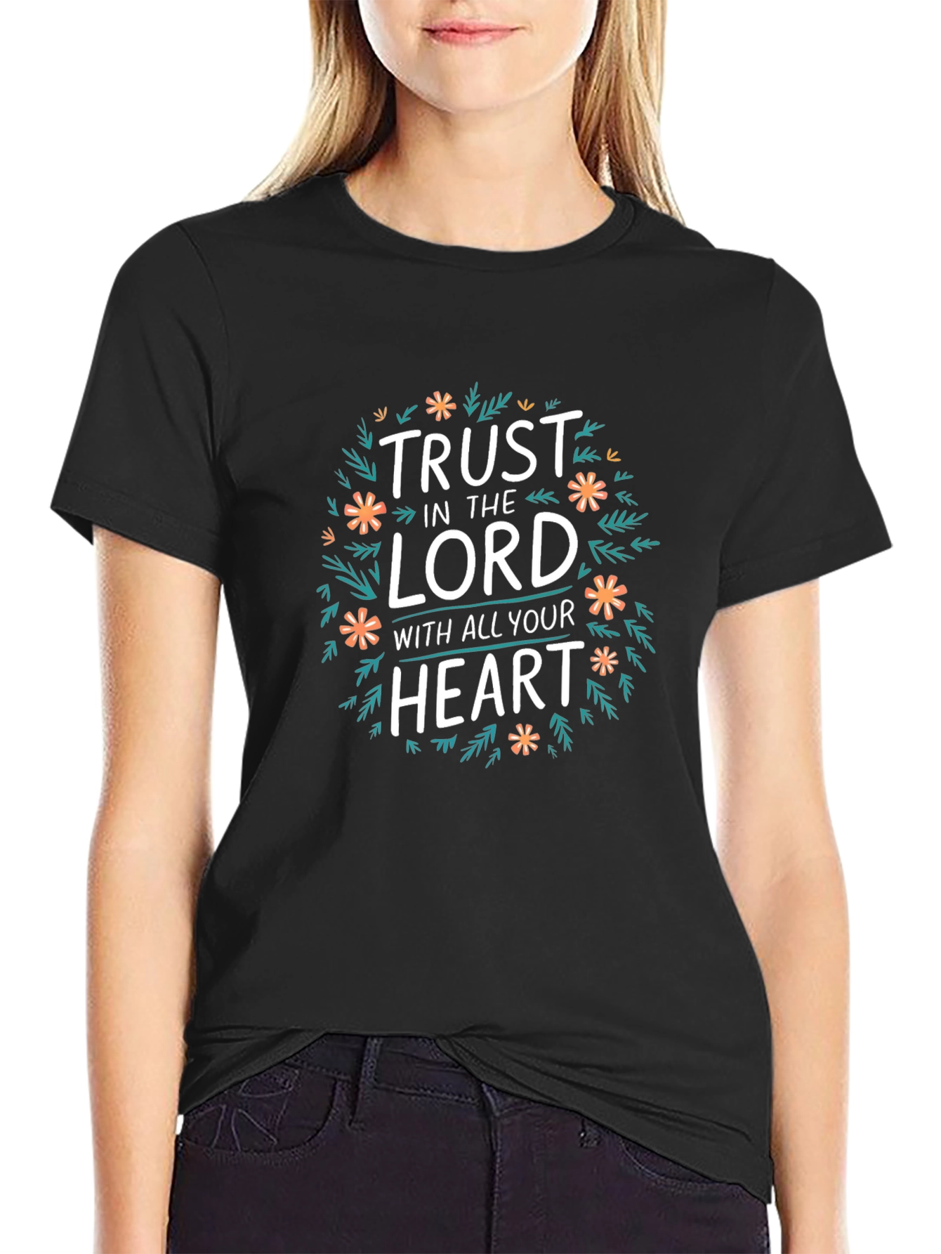 Trust in The Lord Graphic Black T-Shirt
