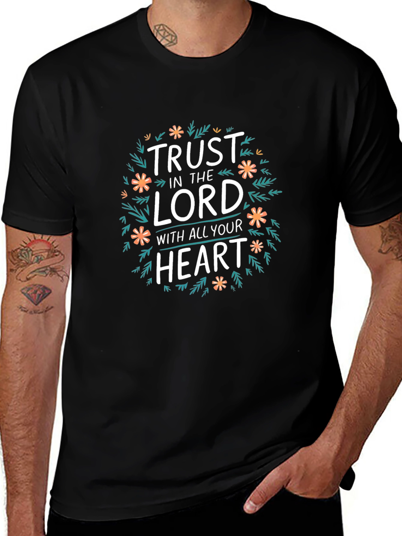 Trust in The Lord Graphic Black T-Shirt