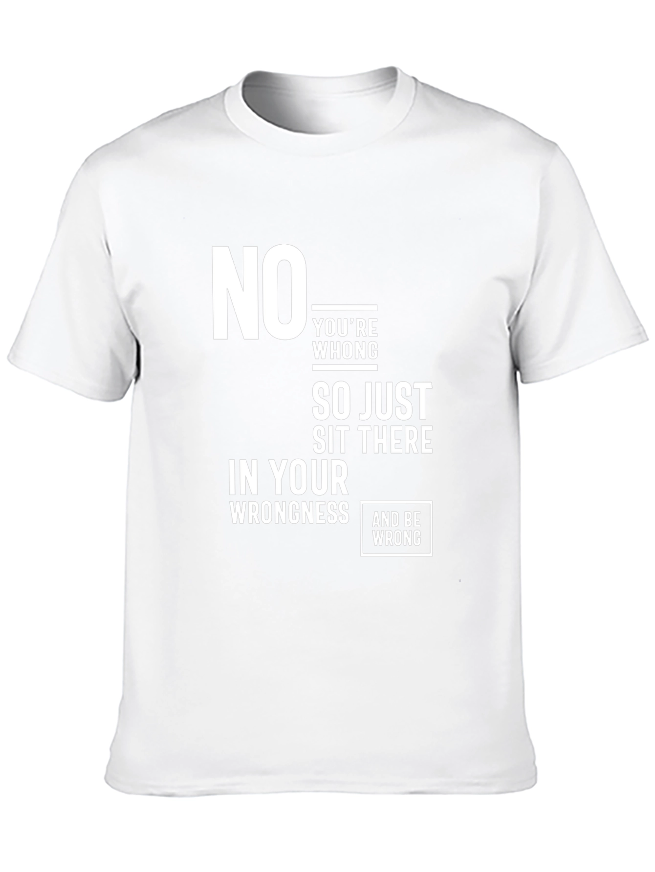 Humorous Wrongness Graphic Tee - Black